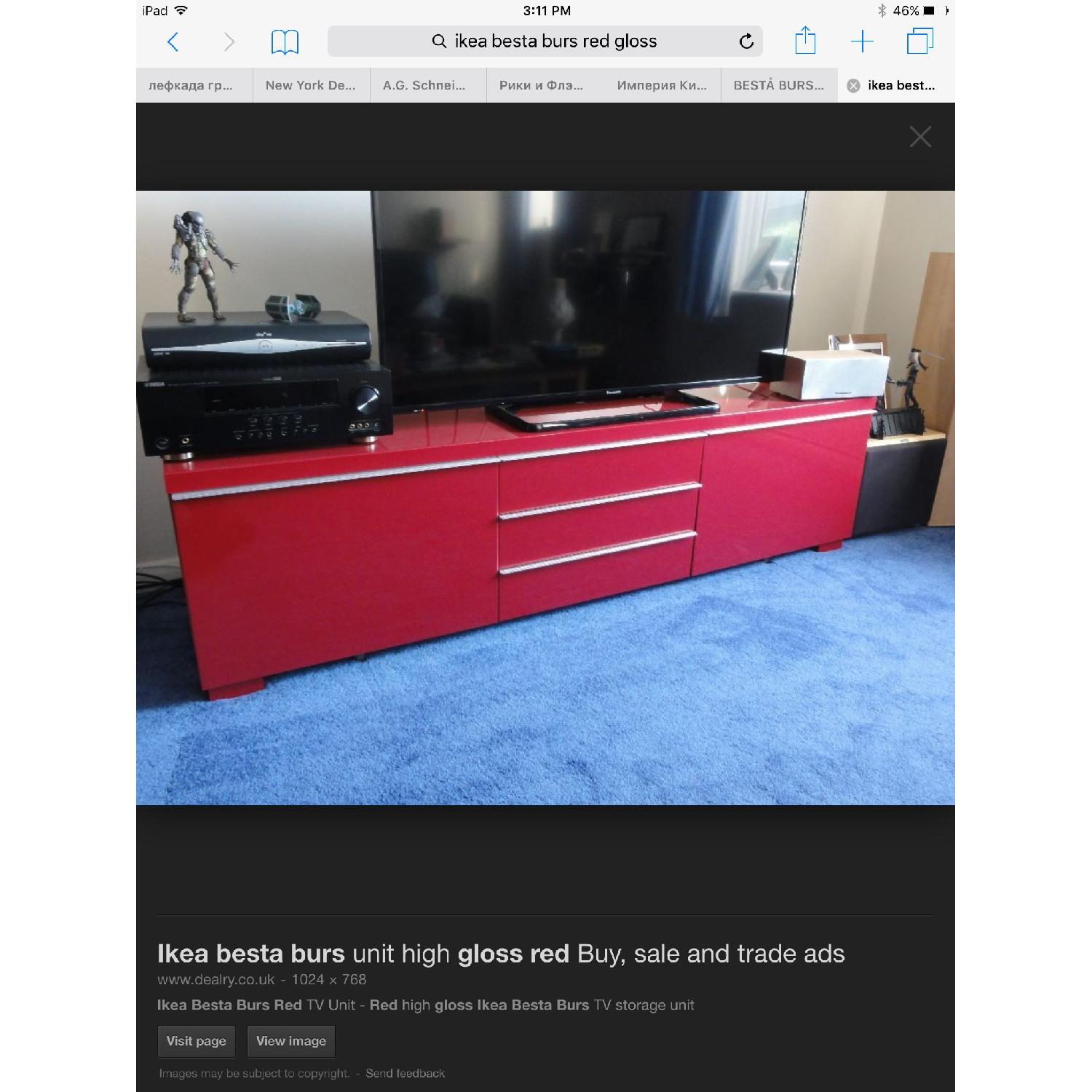 Ikea Besta Birch TV Unit & Shelf - image-5