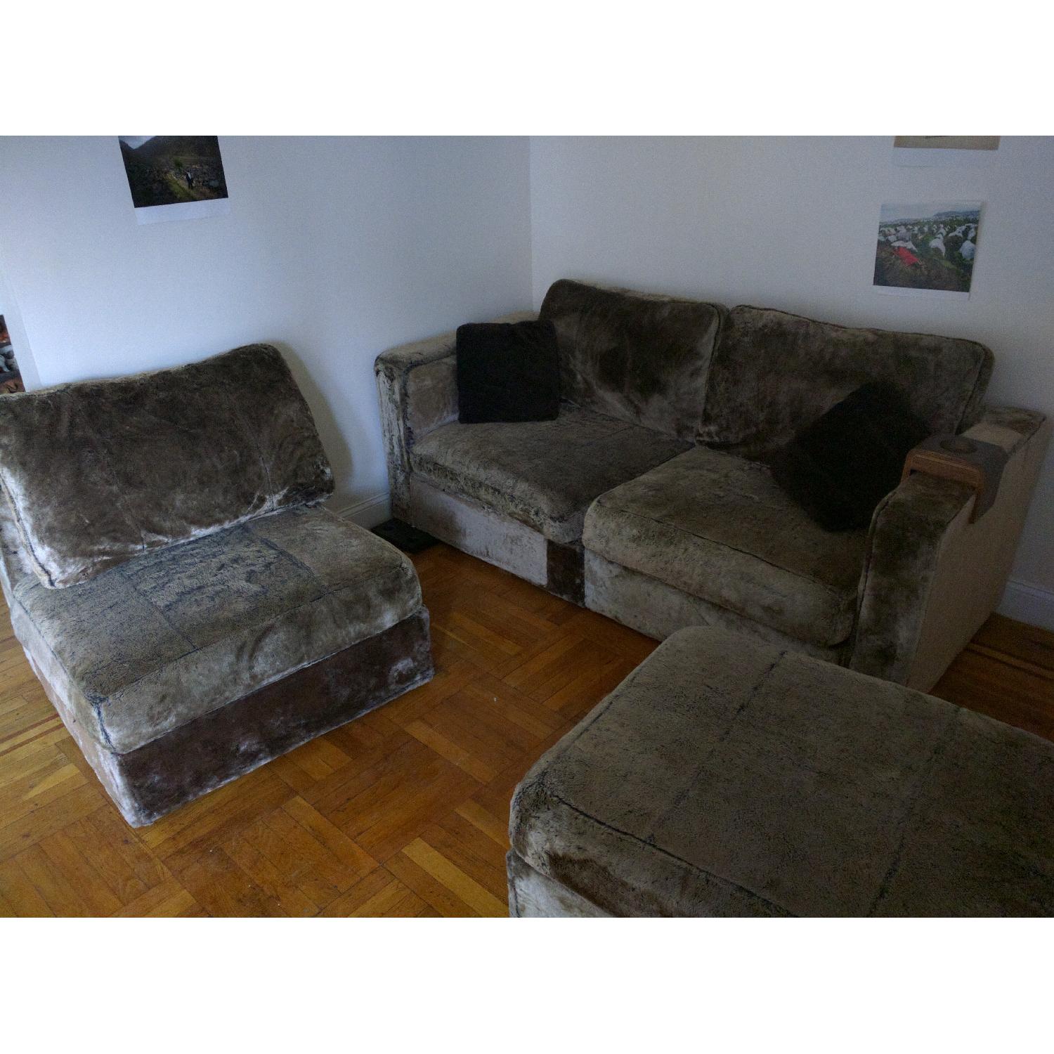LoveSac Faux Mink Covered Sactional - image-1