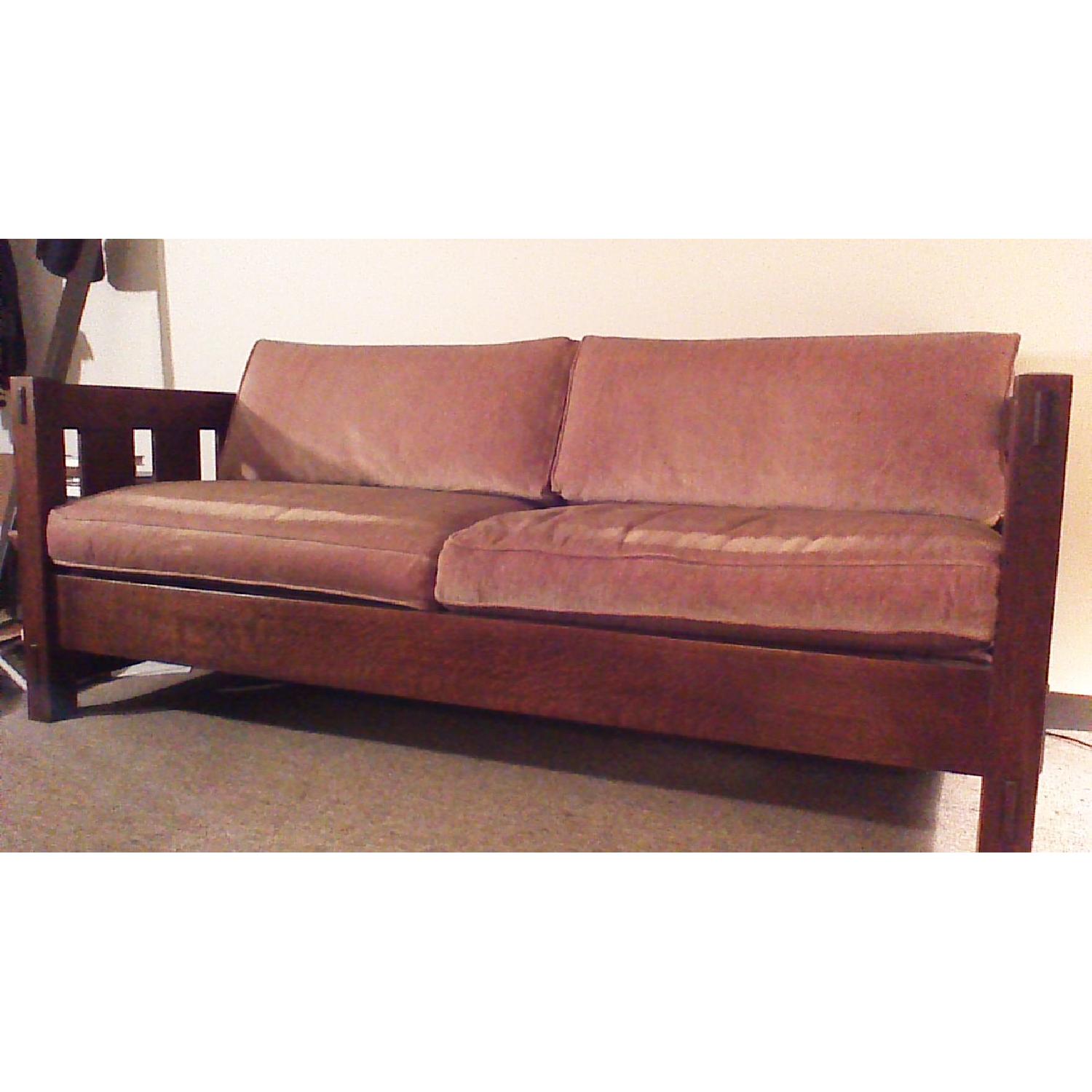 Stickley Mission Oak Settle Sofa - image-1