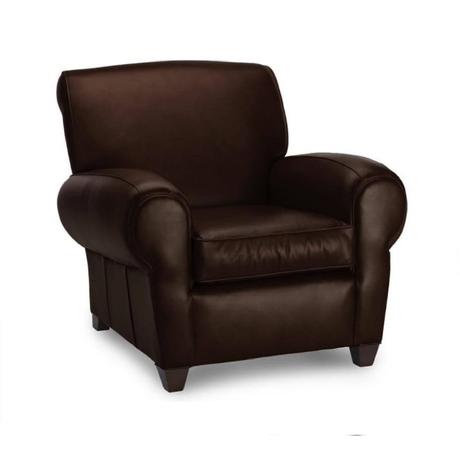 Pottery Barn Manhattan Leather Club Chair AptDeco