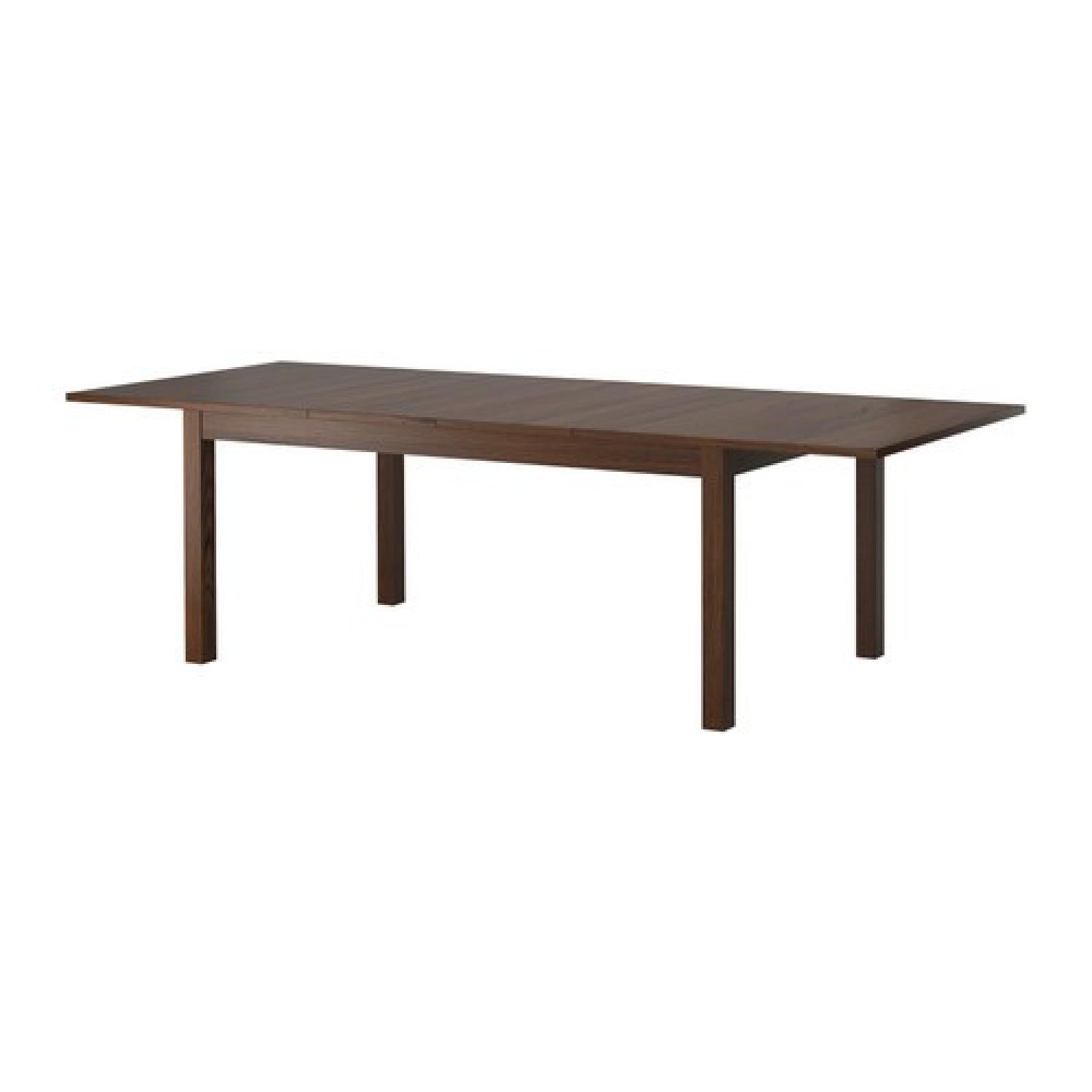 Ikea Bjursta Extendable Brown Dining Table - image-0