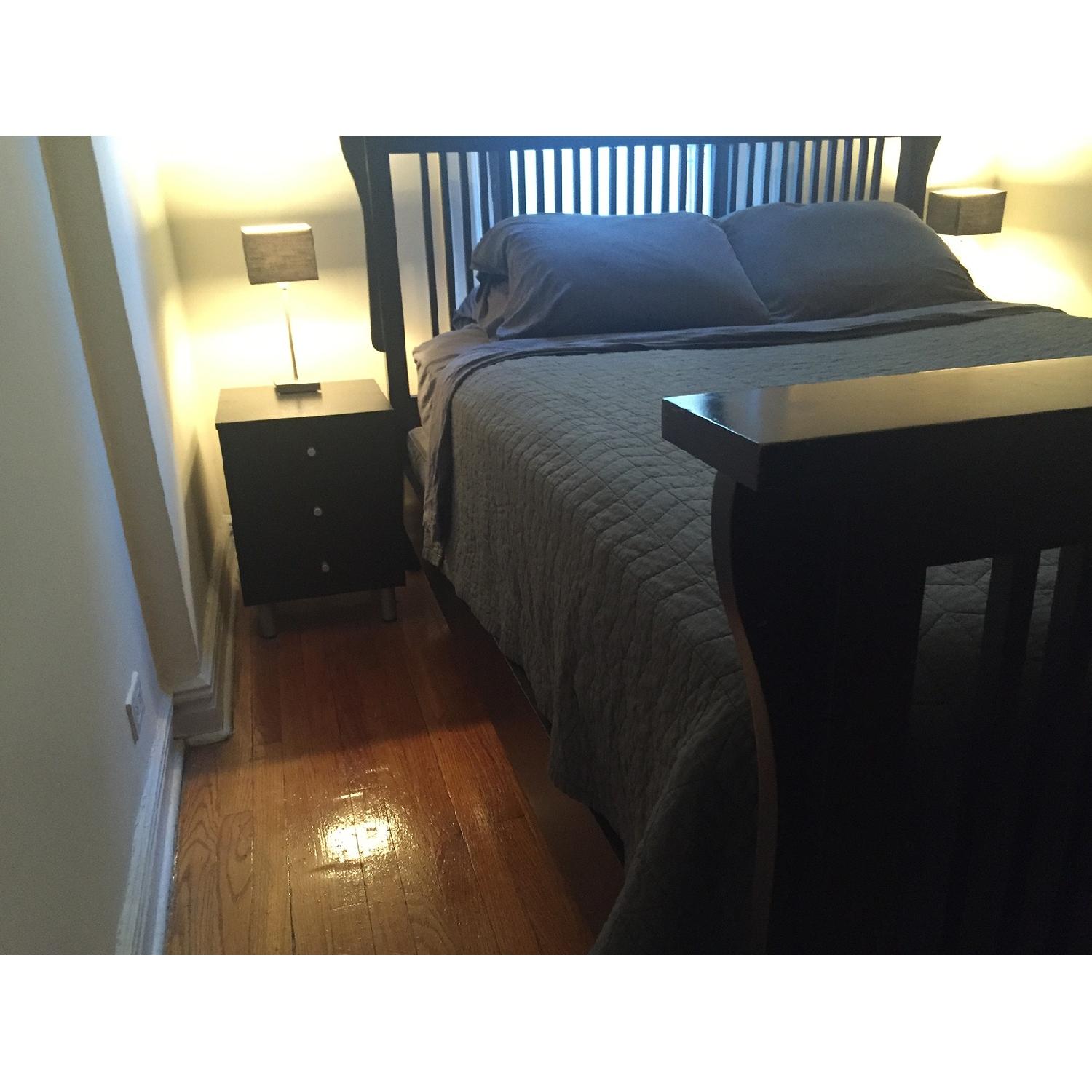 Brown Street Furniture Black Solid Cherry Arts & Crafts Queen Size Bed - image-3