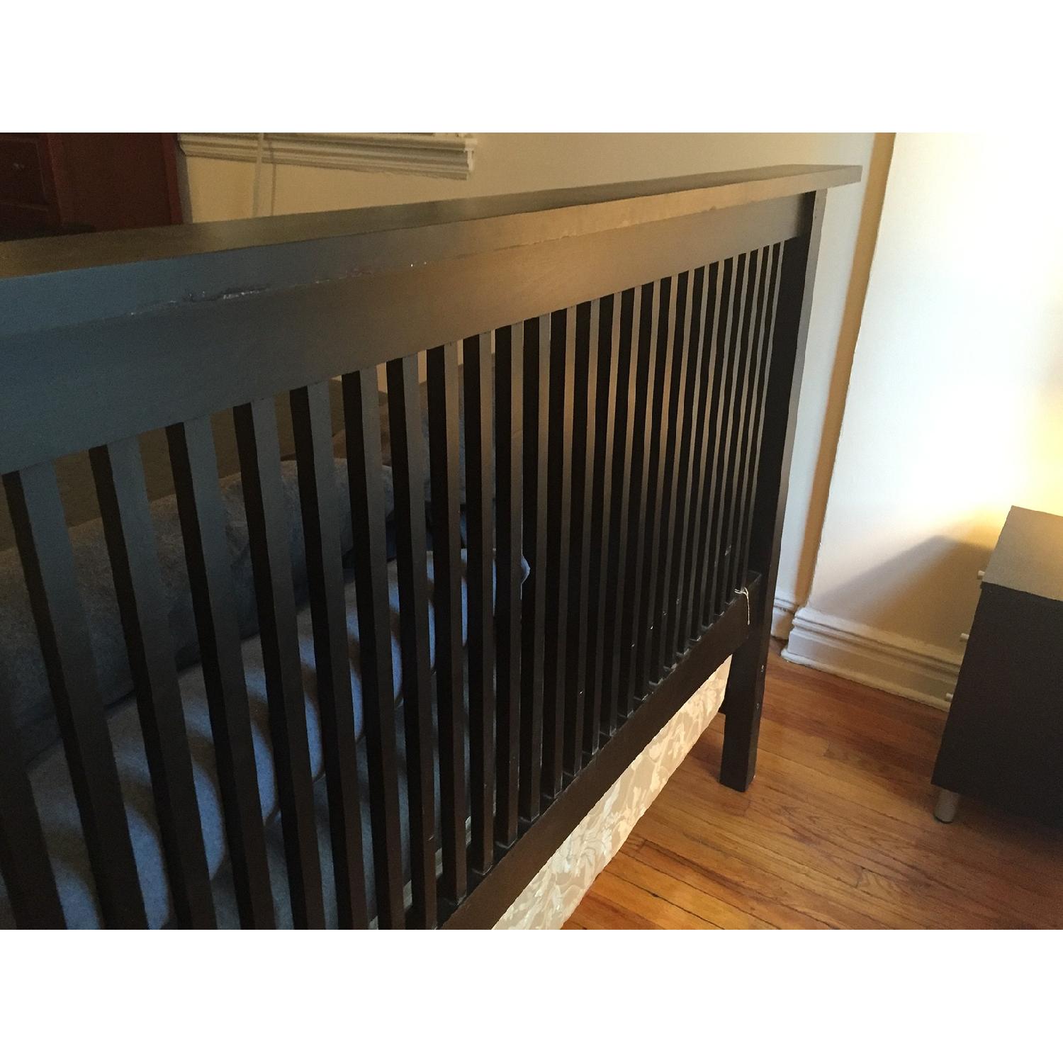 Brown Street Furniture Black Solid Cherry Arts & Crafts Queen Size Bed - image-4