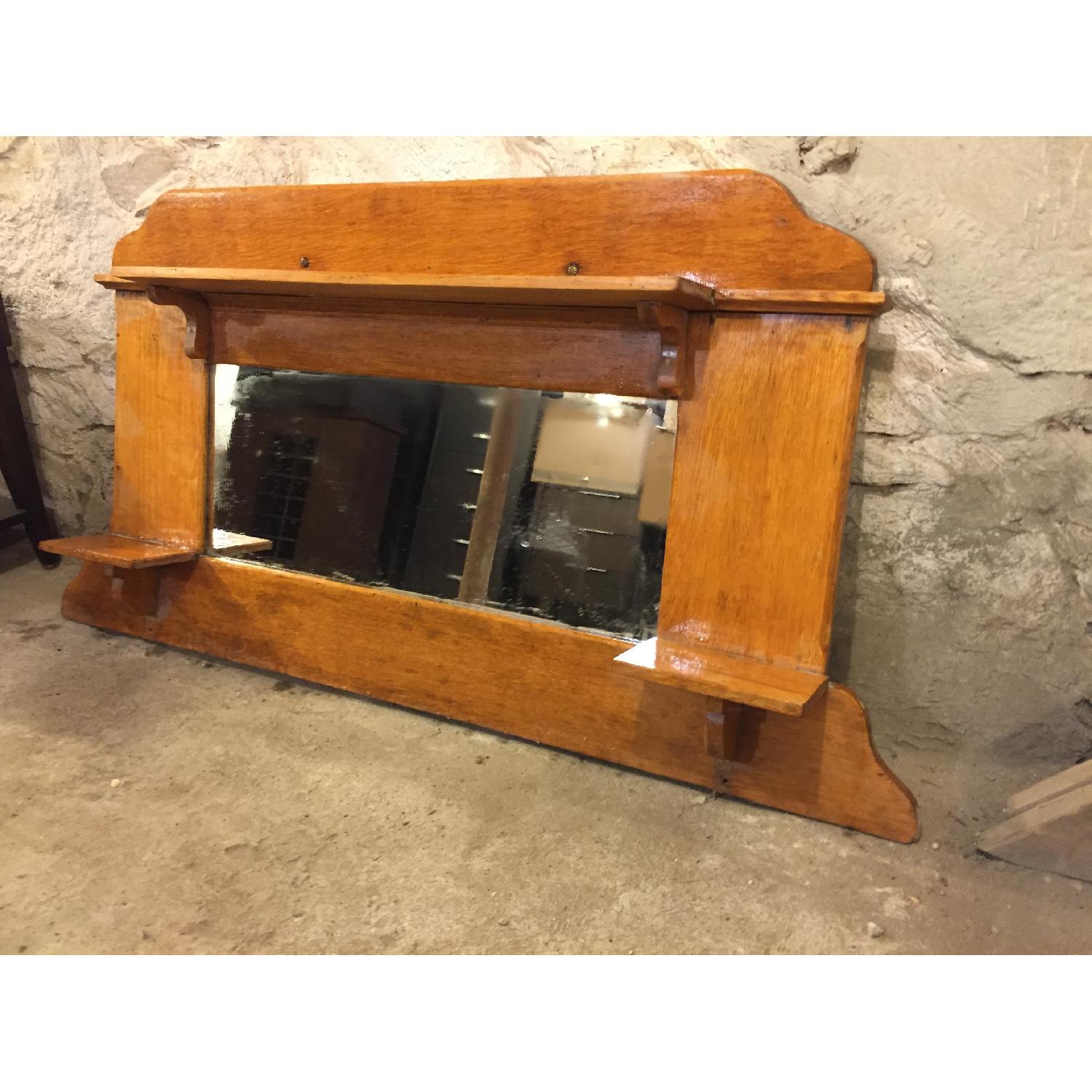 Antique Wood Mantle Piece - image-1