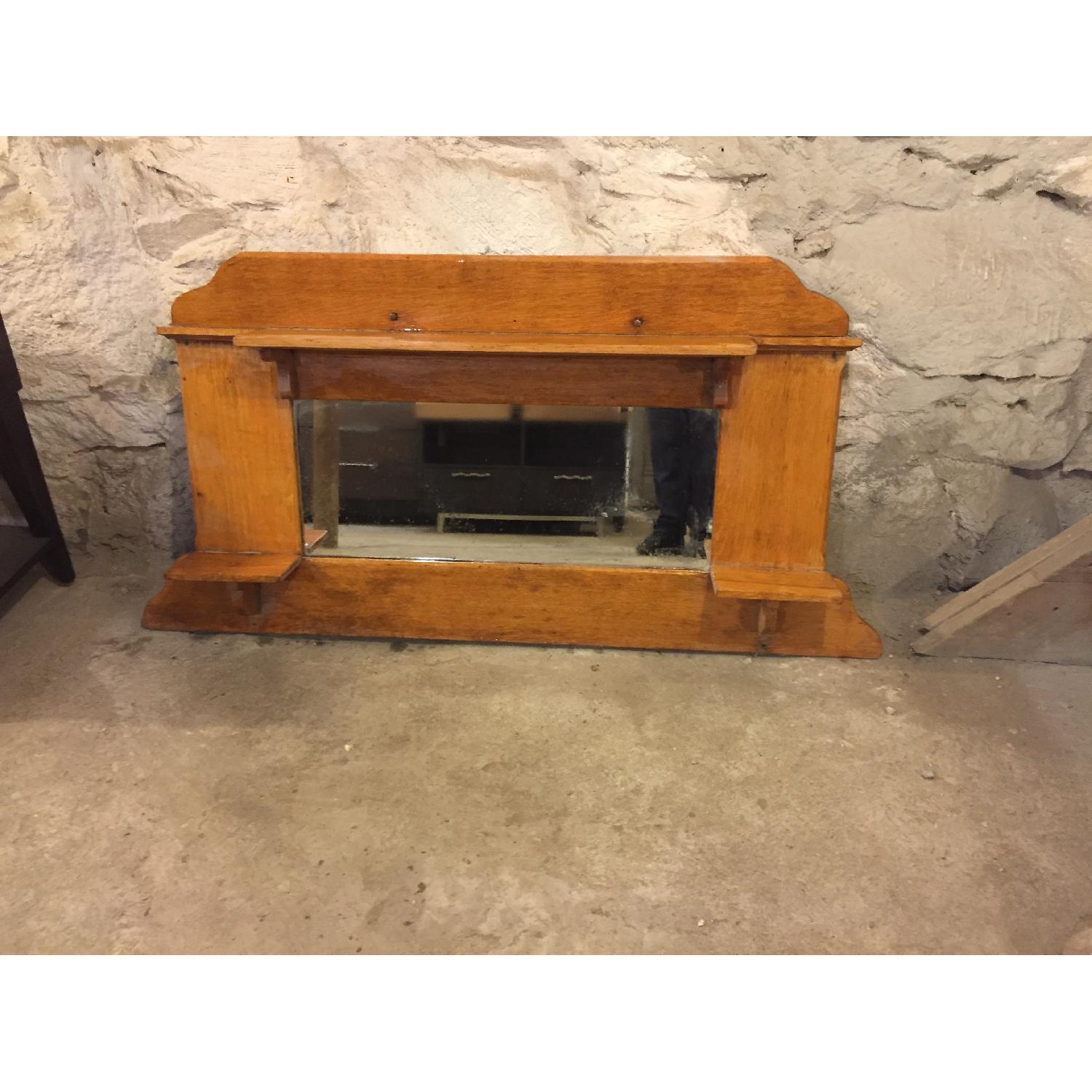 Antique Wood Mantle Piece - image-3