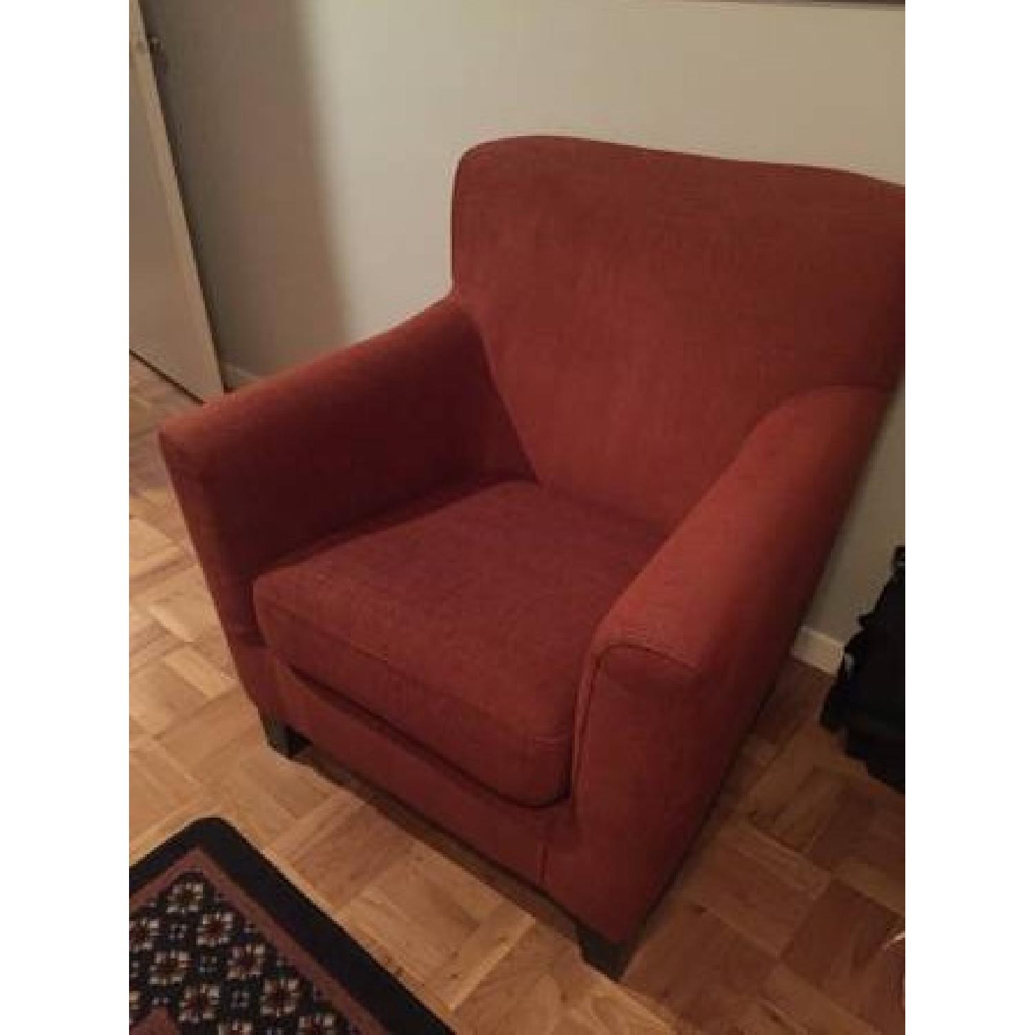 Ikea Burnt Orange Arm Chair - image-2