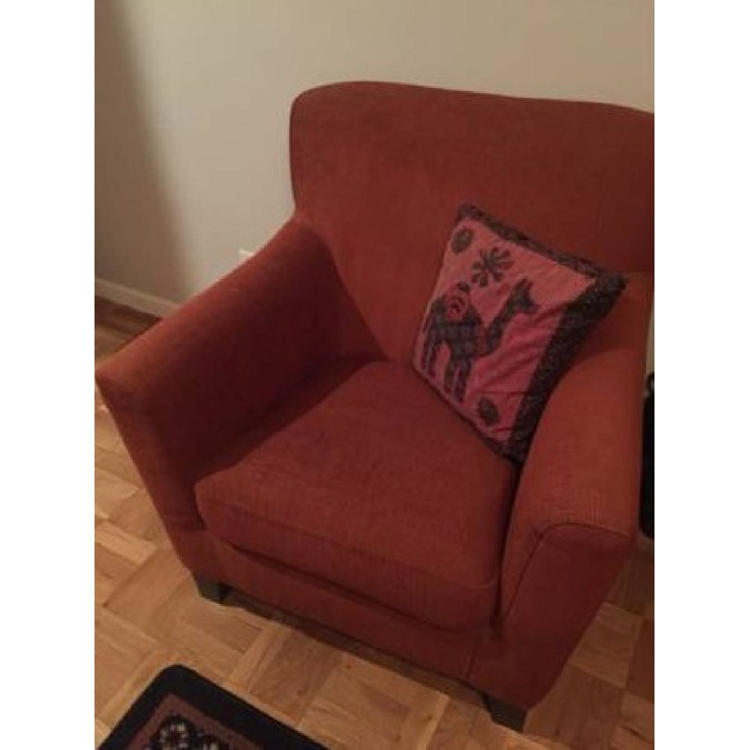Ikea Burnt Orange Arm Chair - image-3