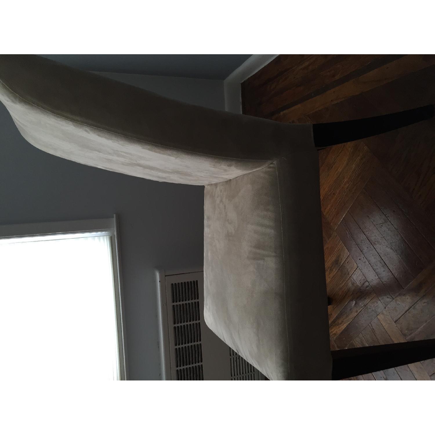 Ikea Solid Wood Table w/ 6 Ivory Microfiber Dining Chairs - image-11