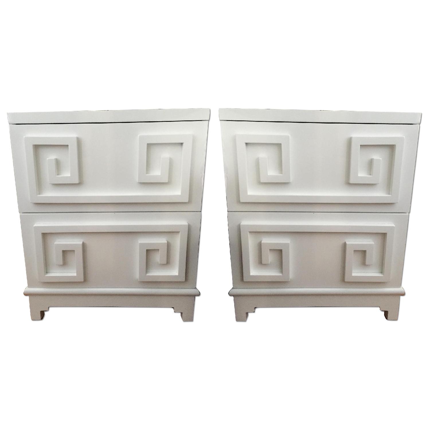 Worlds Away Pagoda Nightstands - Pair - image-0