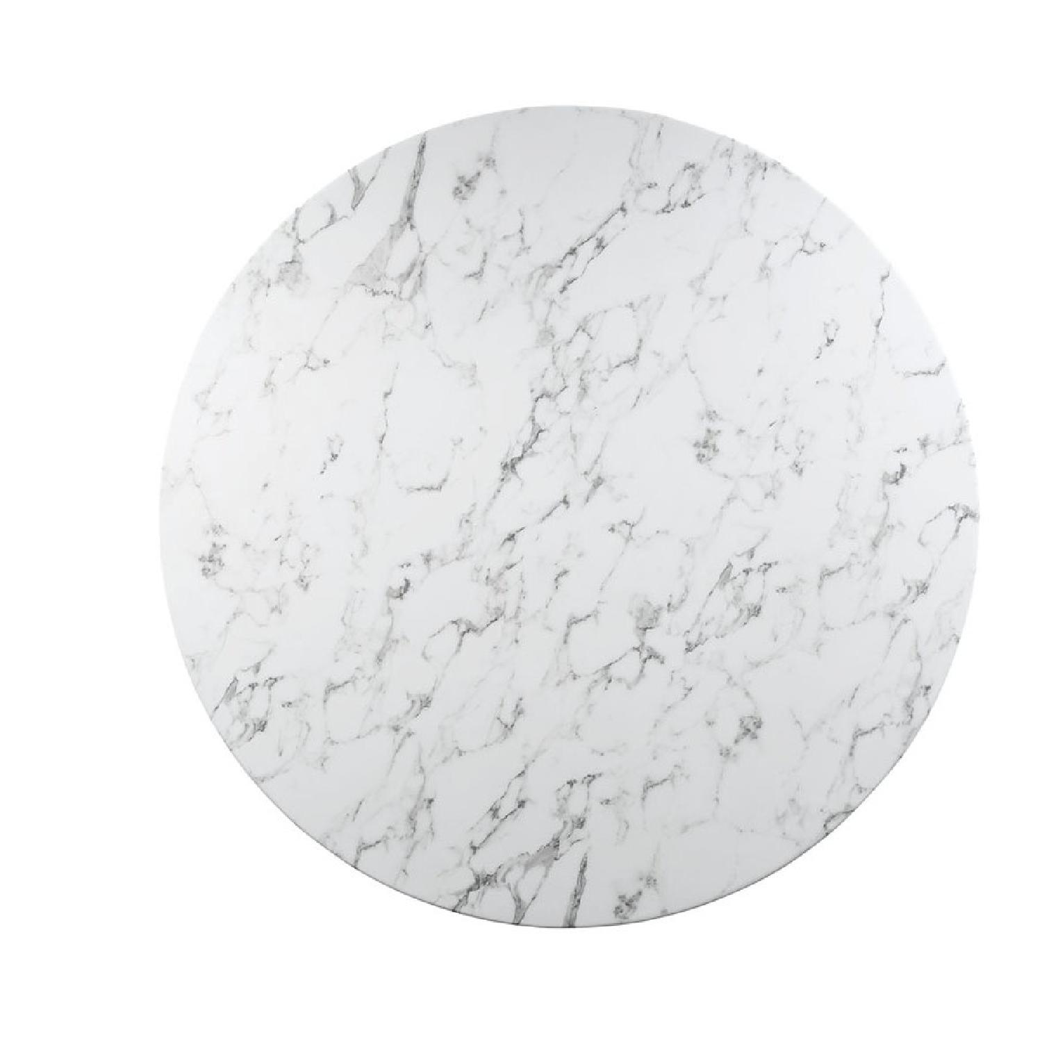 Lex Mod Lippa Faux Marble Dining Table In White - image-2