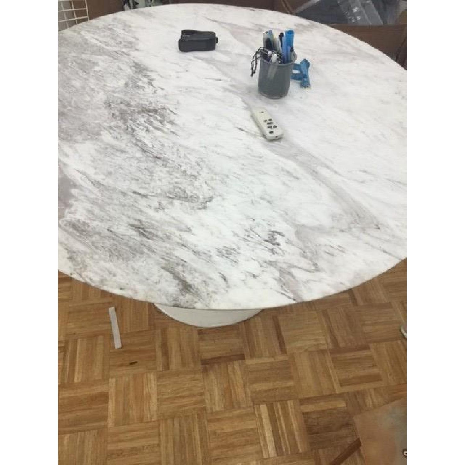 Lex Mod Lippa Faux Marble Dining Table In White - image-6