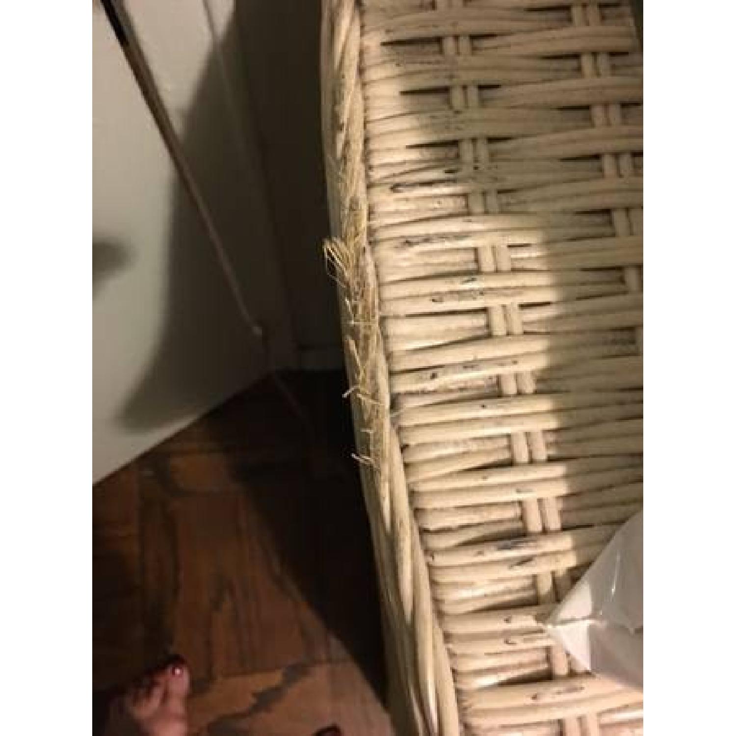 Pier 1 White Wicker 3 Piece Bedroom Furniture Set AptDeco