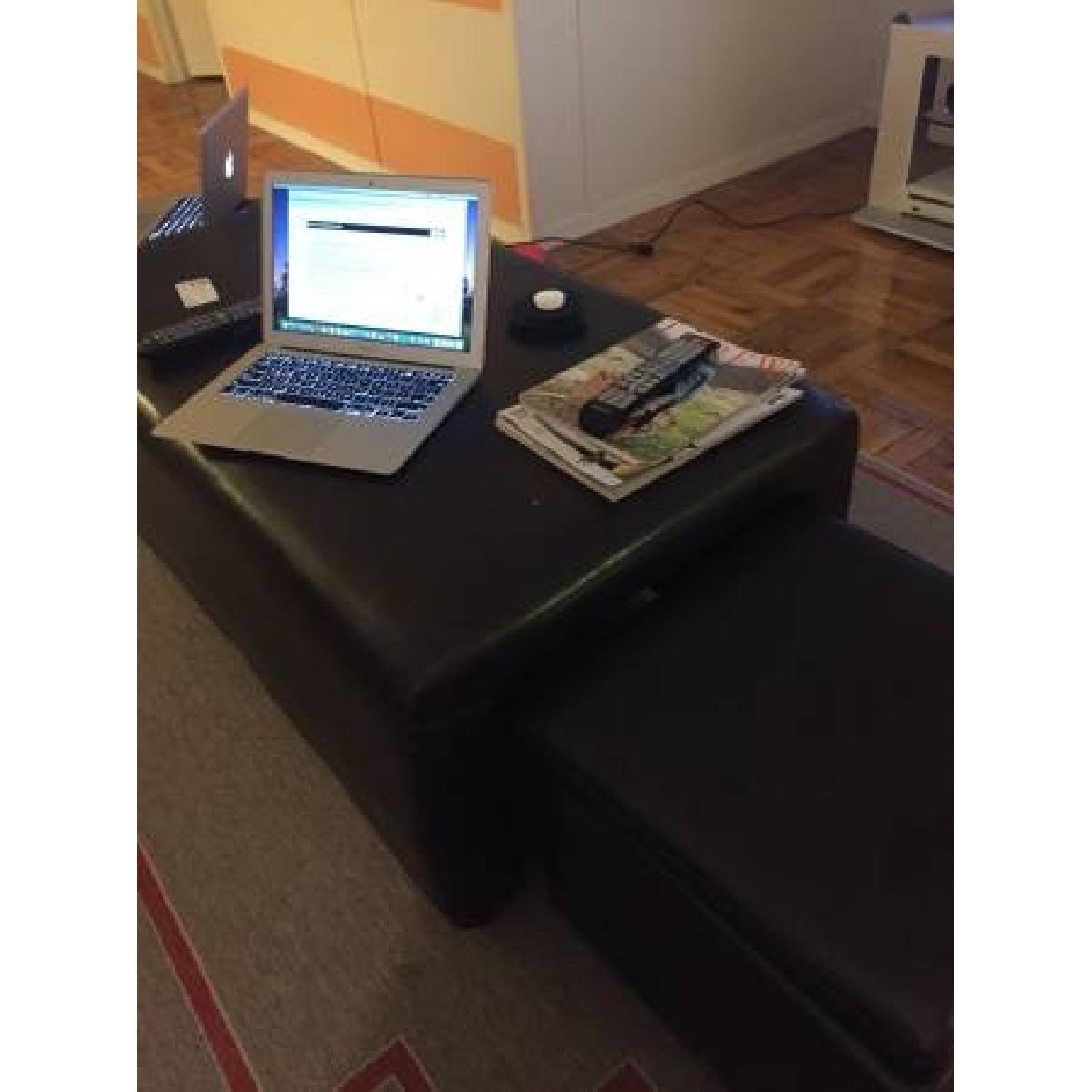 Bob's Black Coffee Table w/ Removable Storage Cubes - image-2