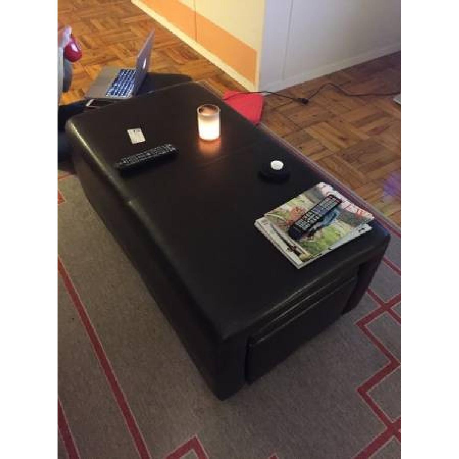 Bob's Black Coffee Table w/ Removable Storage Cubes - image-5