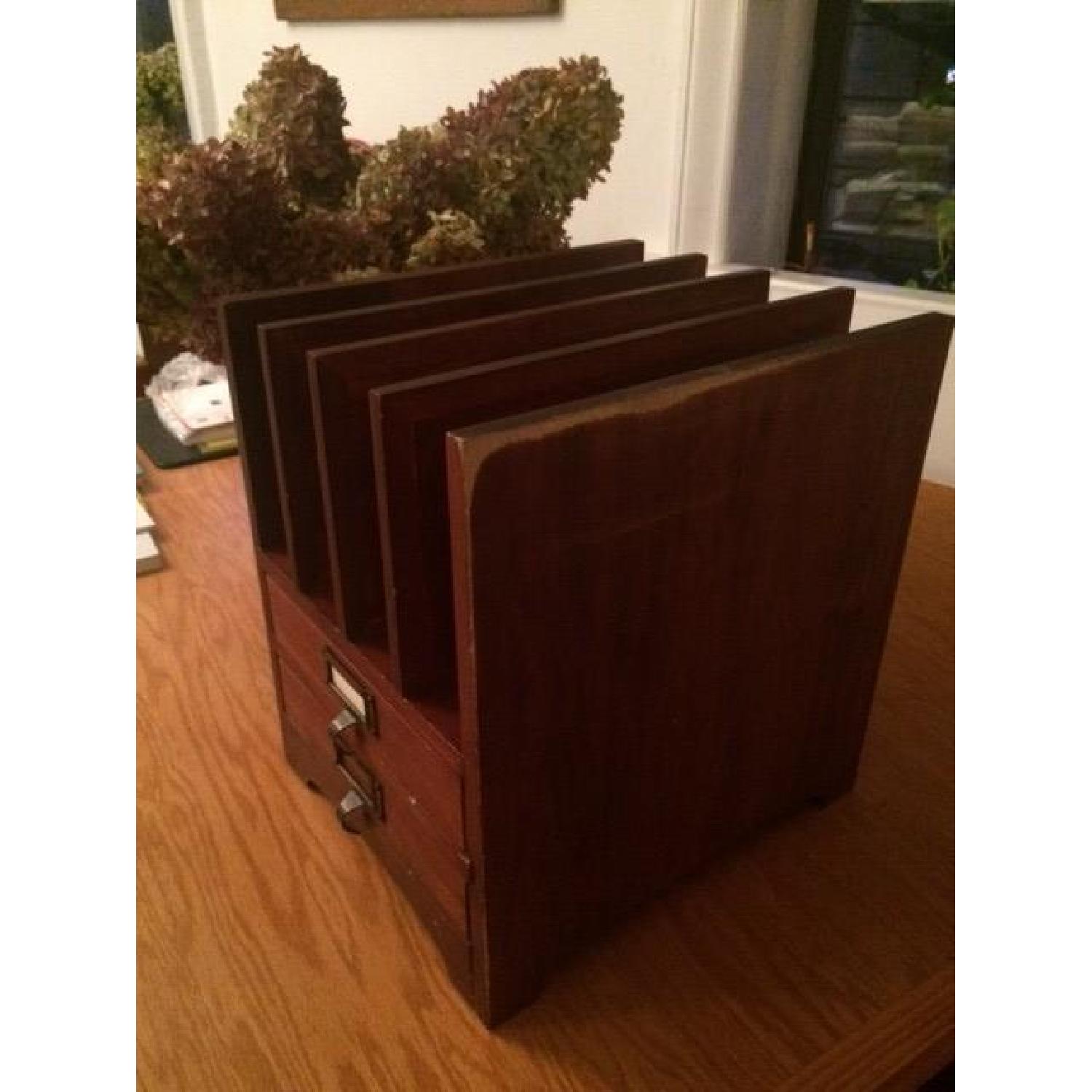 Pottery Barn Wood Desk Organizer - image-2
