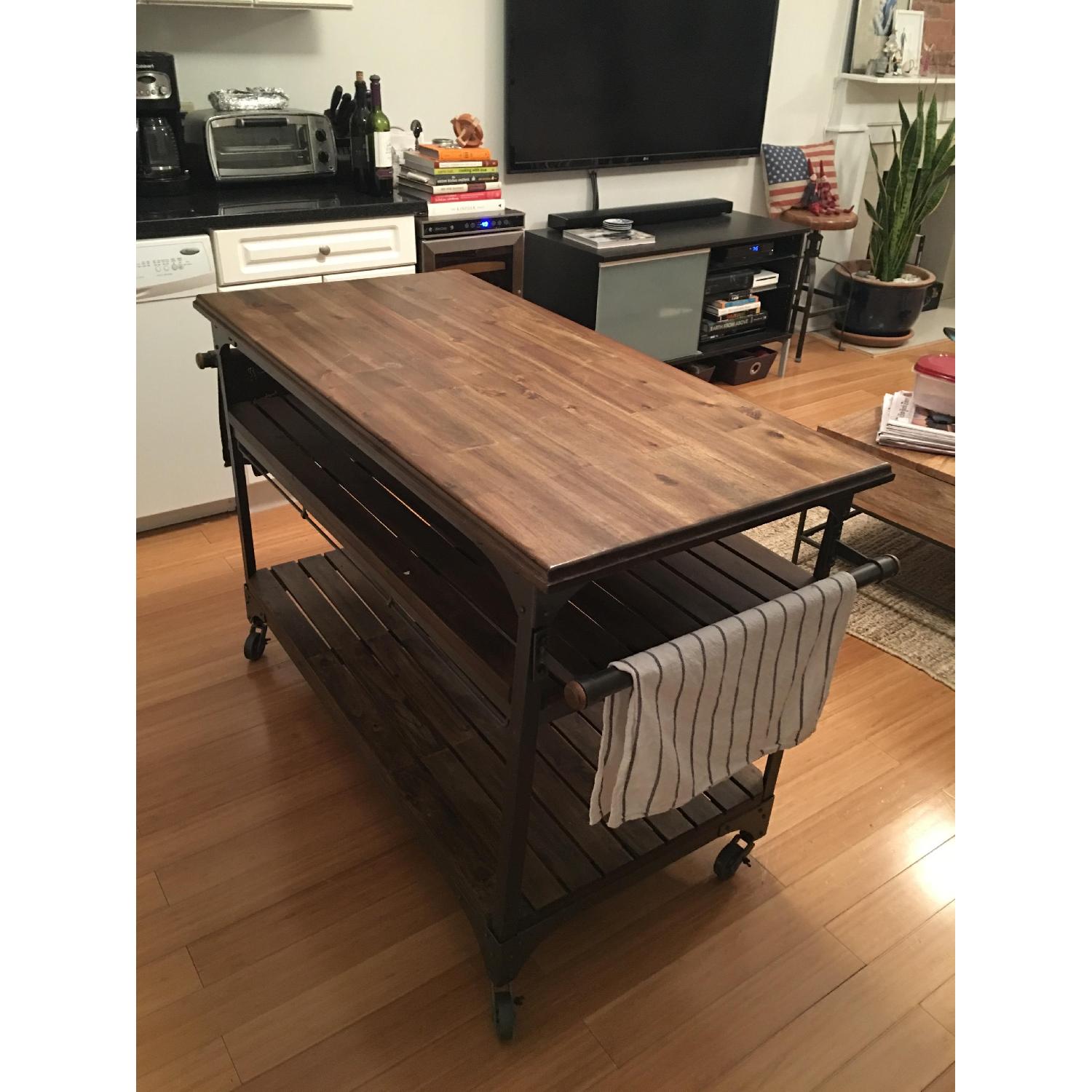 World Market Wood and Metal Jackson Kitchen Cart - image-3