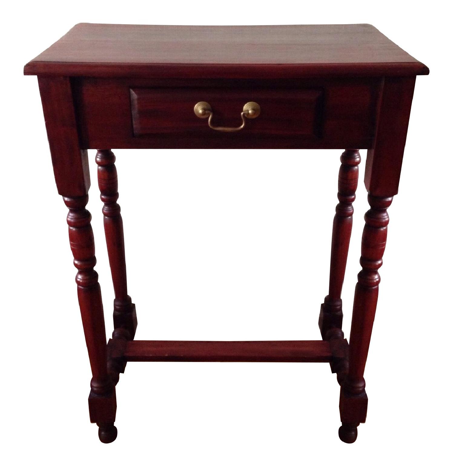 Wooden Side Table with Drawer AptDeco