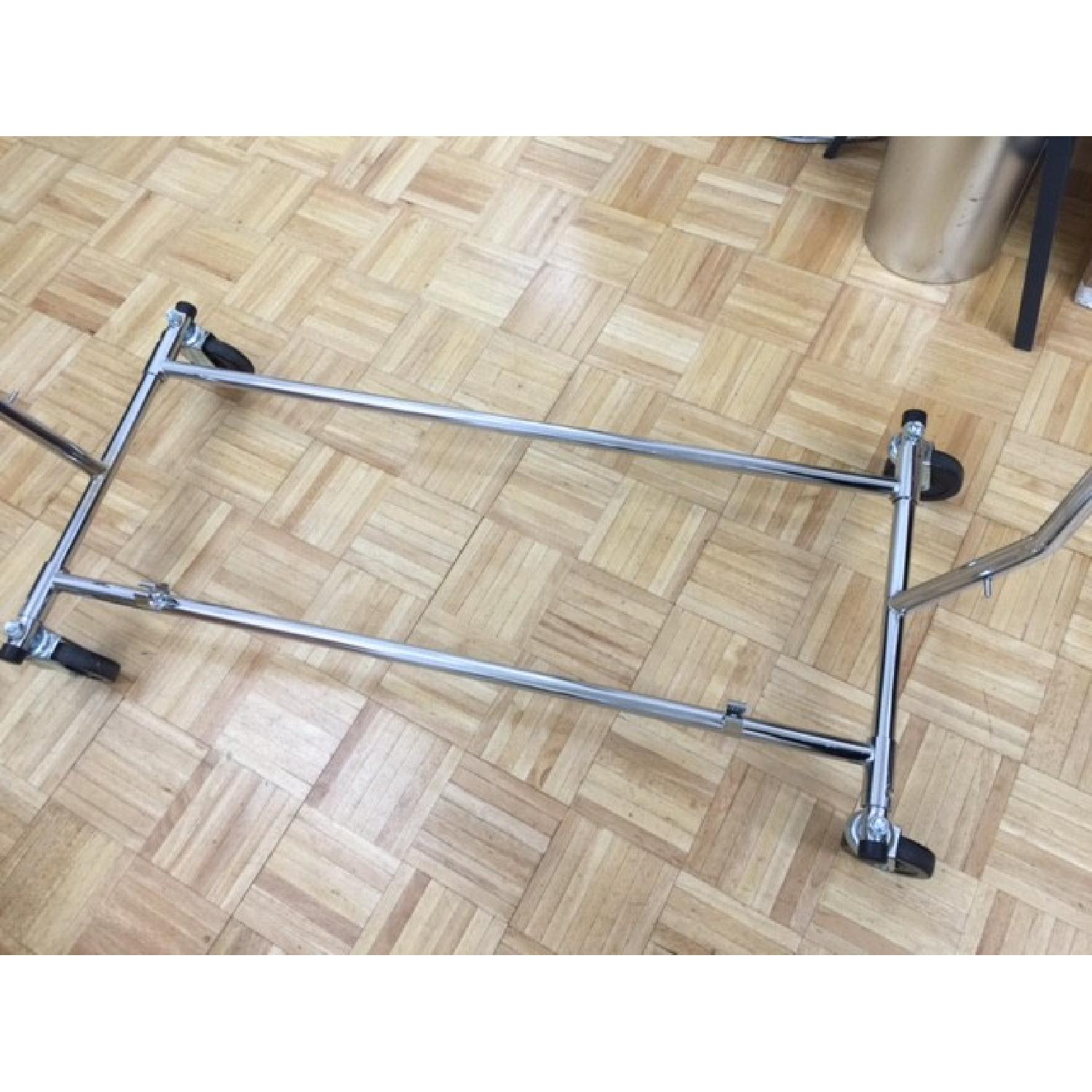 Uline Single Rolling Clothes Rack- Silver - image-2