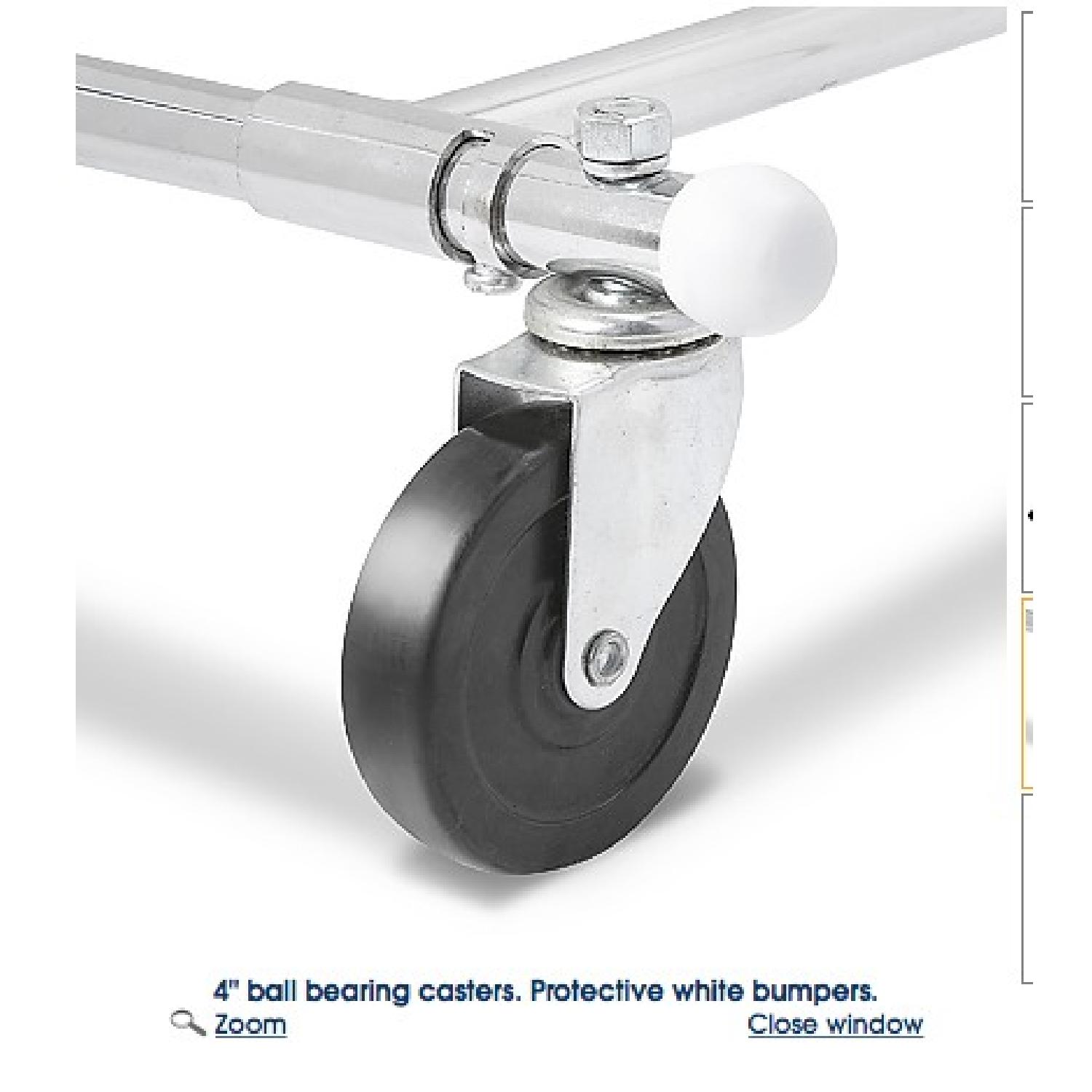 Uline Single Rolling Clothes Rack- Silver - image-6