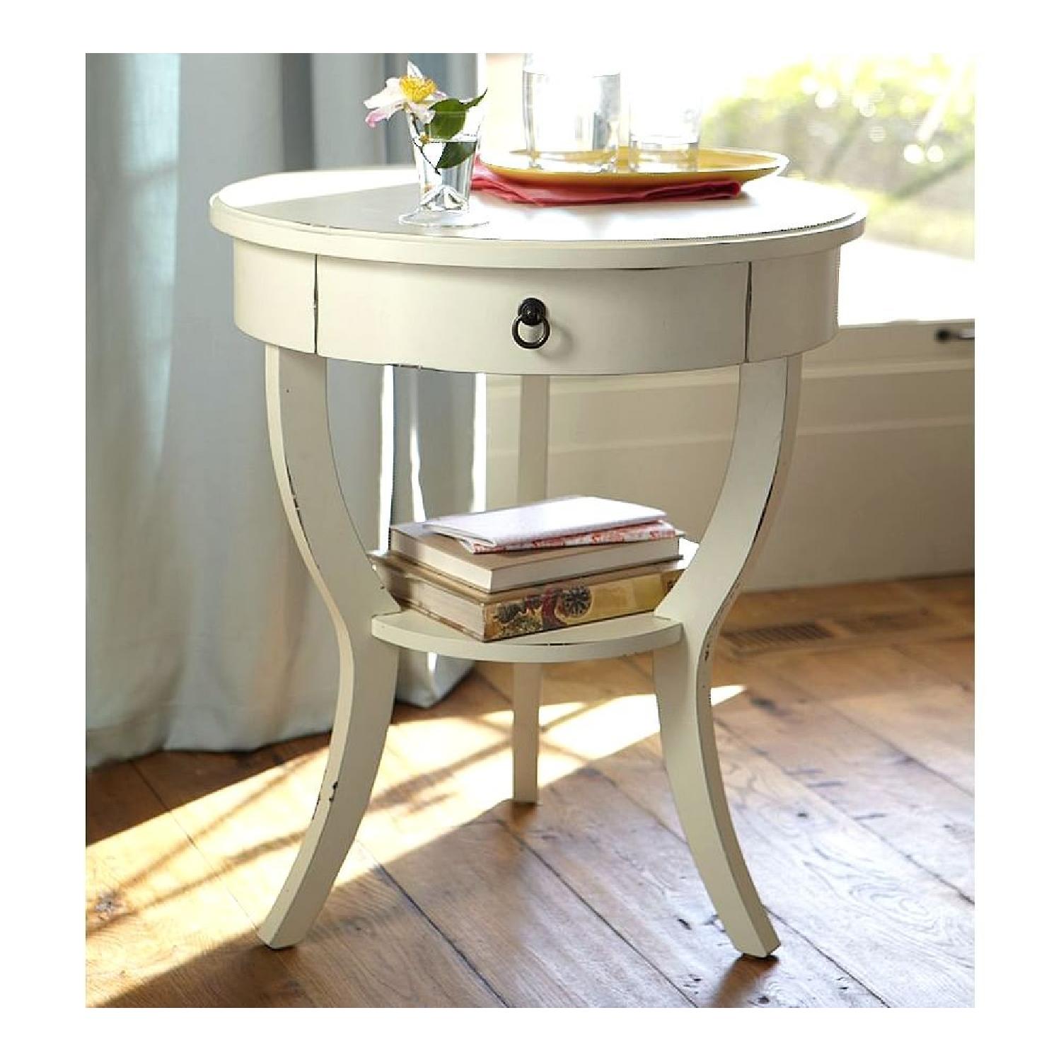 Pottery Barn Carrie Pedestal Bedside Table - image-1