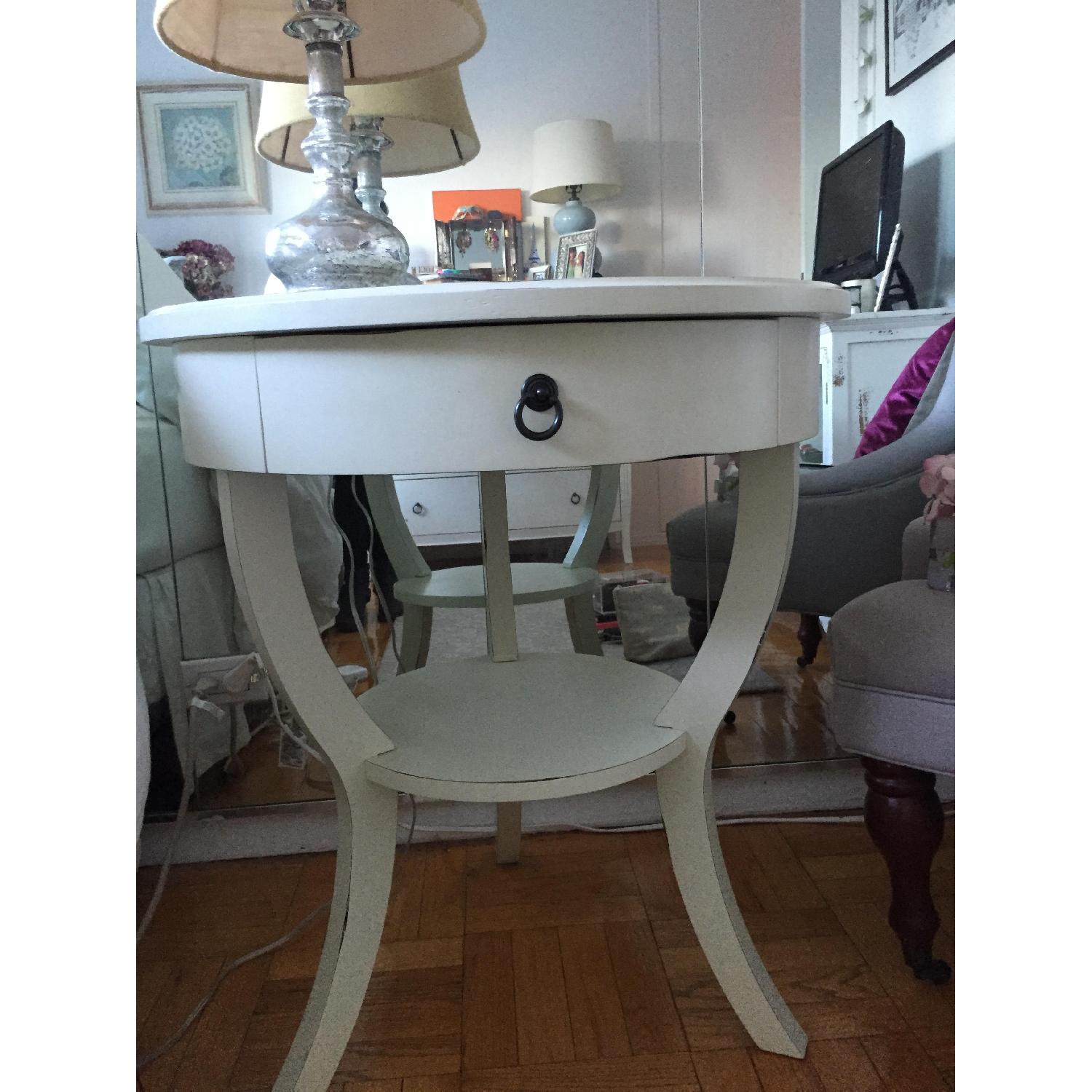 Pottery Barn Carrie Pedestal Bedside Table - image-2