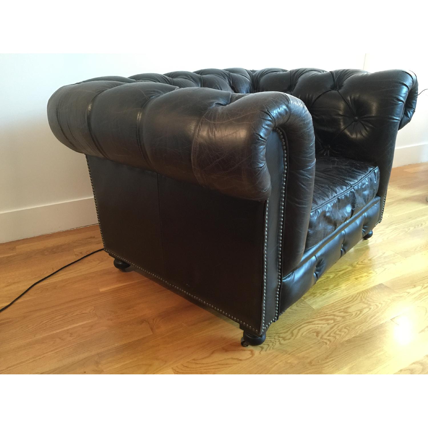 Restoration Hardware Kensington Leather Chair - image-3