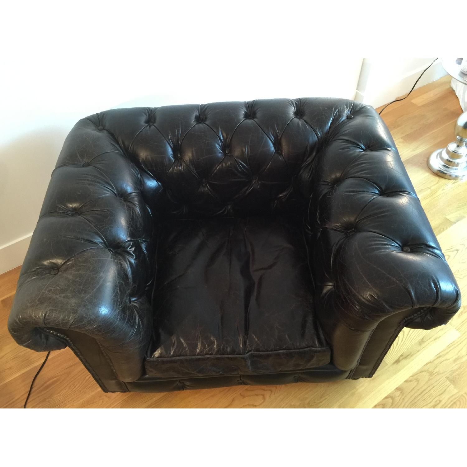 Restoration Hardware Kensington Leather Chair - image-6