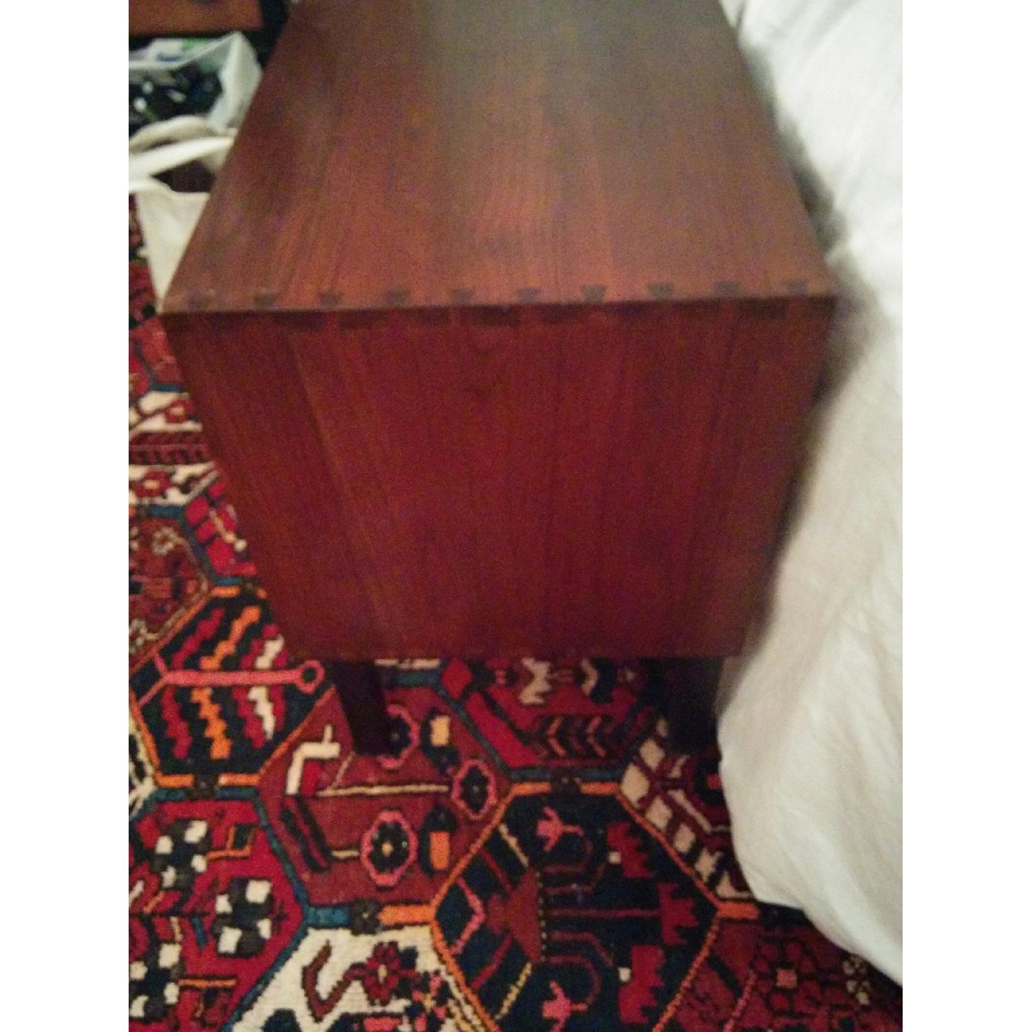 Room & Board Copenhagen Walnut 1 Drawer Nightstand w/ Natural Steel Legs & Hardware - image-3