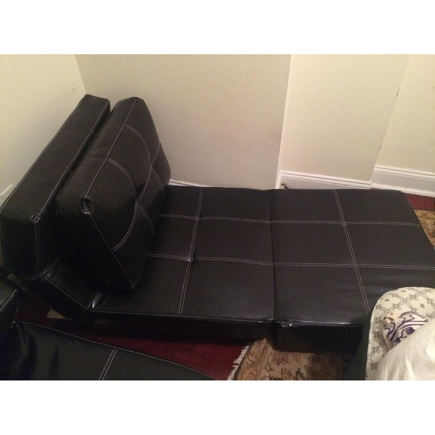 Gold Sparrow Leather Convertible Chairs - Pair - image-1