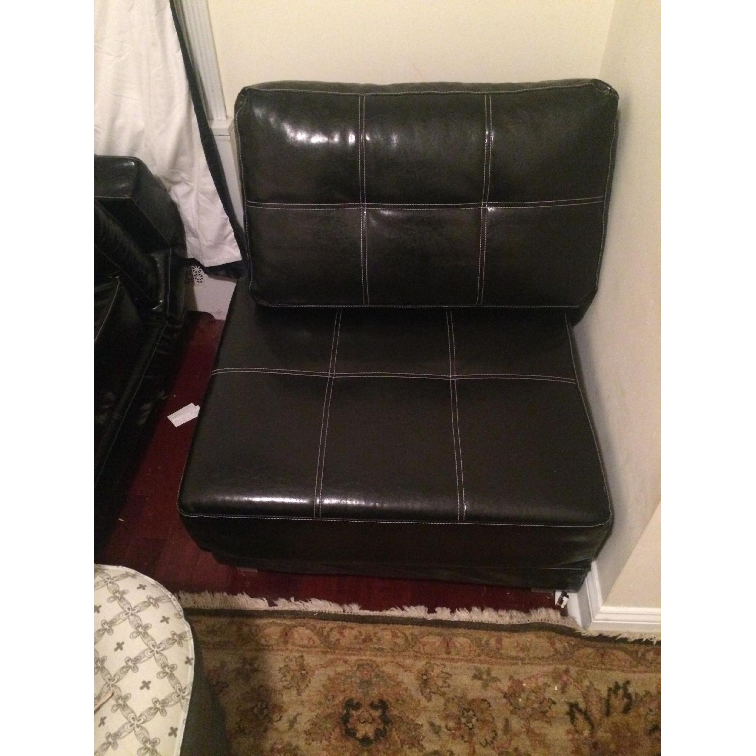 Gold Sparrow Leather Convertible Chairs - Pair - image-2