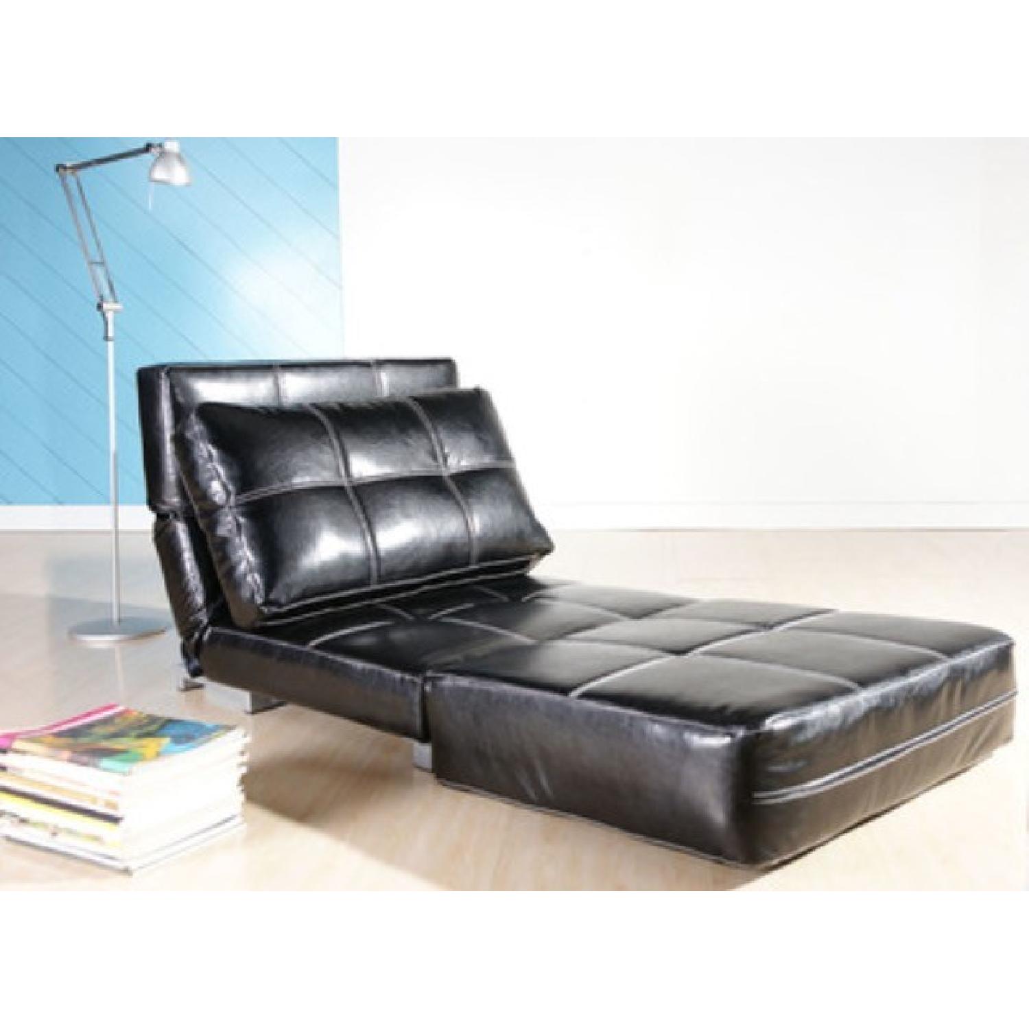 Gold Sparrow Leather Convertible Chairs - Pair - image-4