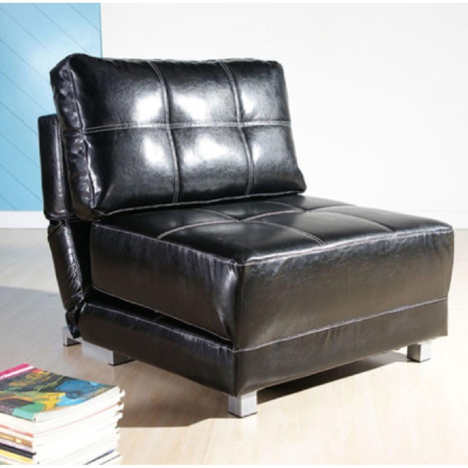 Gold Sparrow Leather Convertible Chairs - Pair - image-5