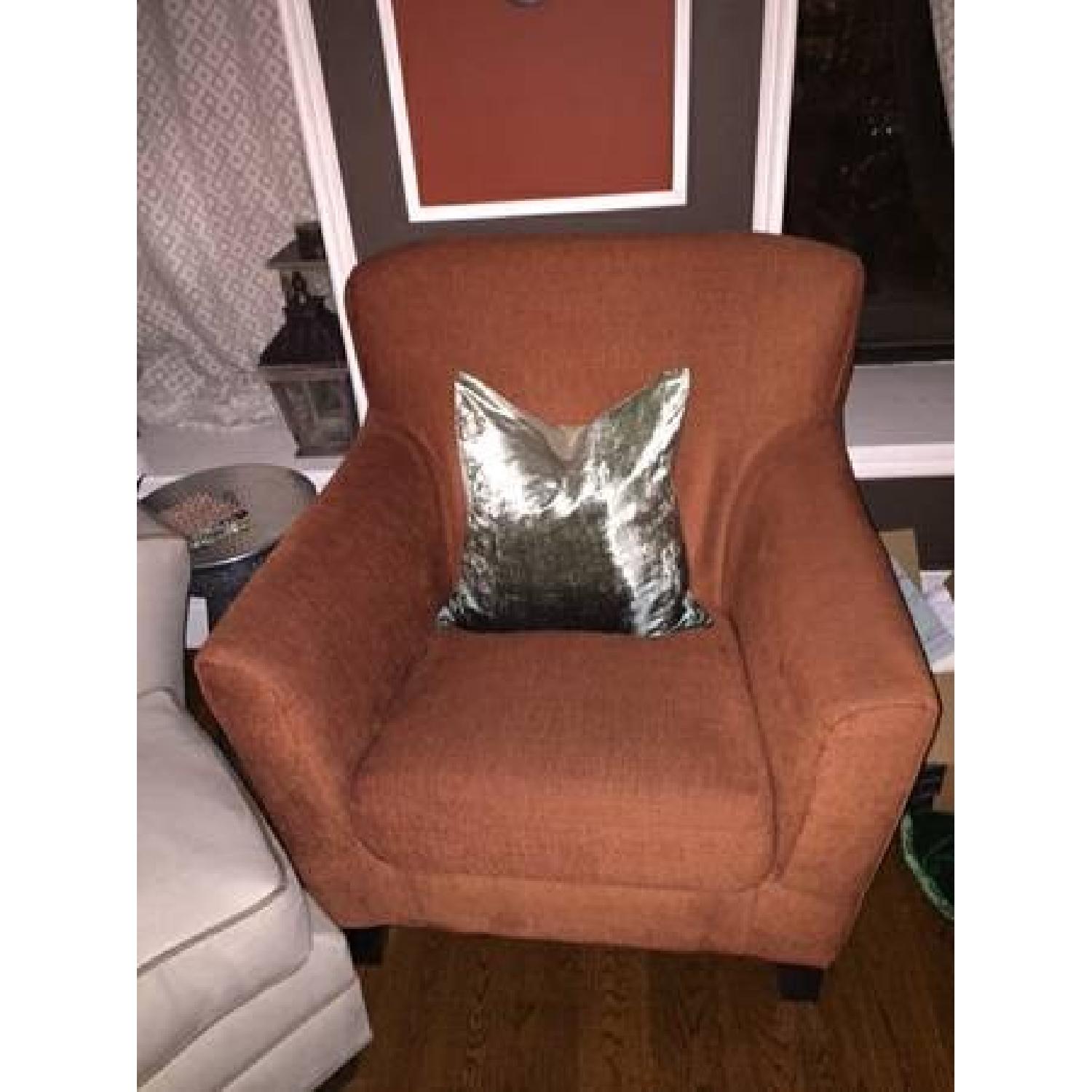 Ikea Burnt Orange Armchair - image-1