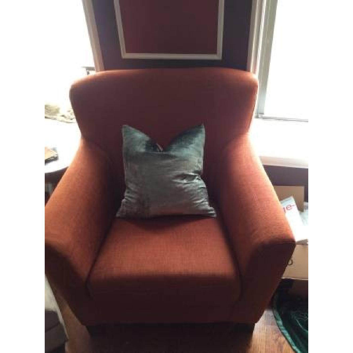 Ikea Burnt Orange Armchair - image-4