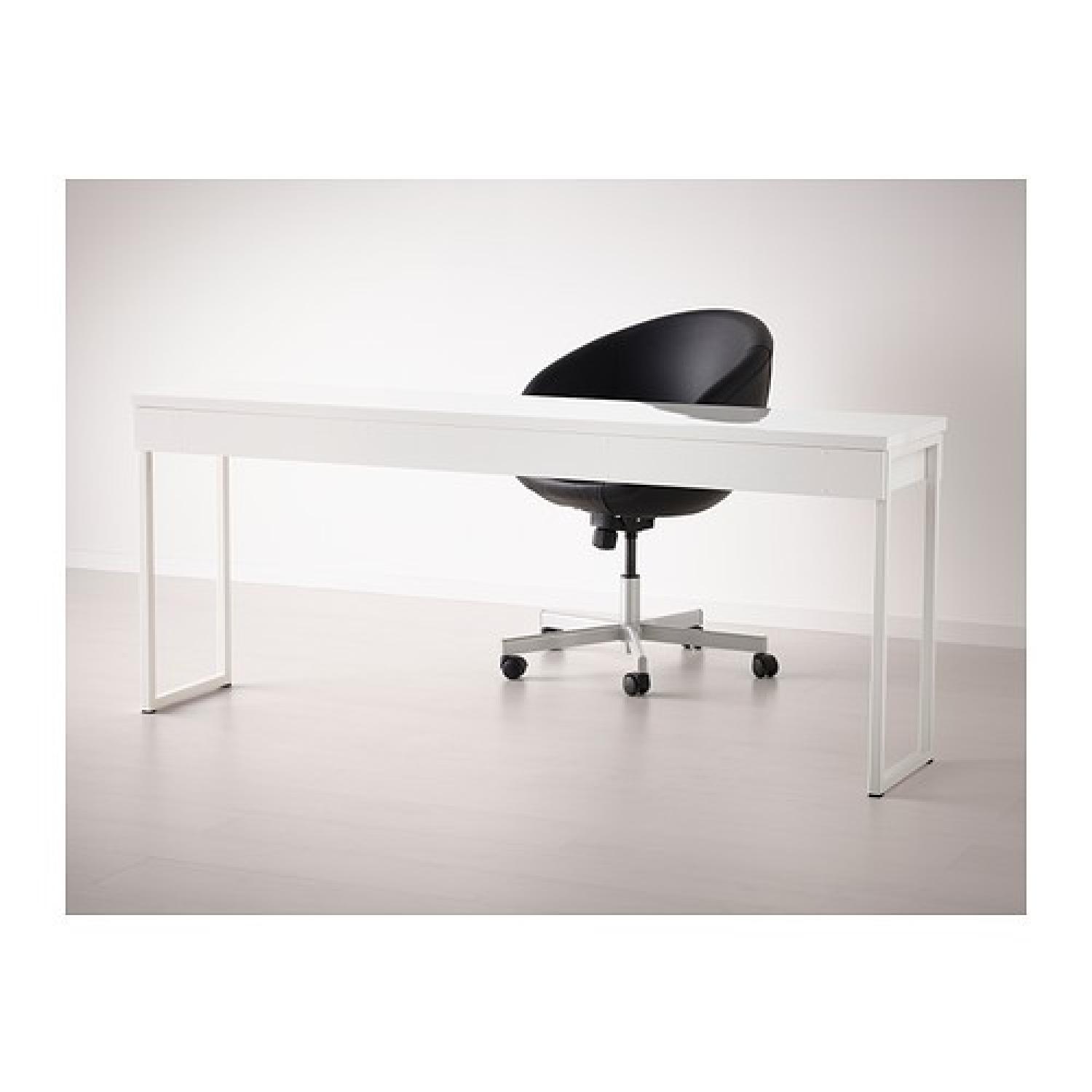 Ikea High Gloss White Desk - image-1