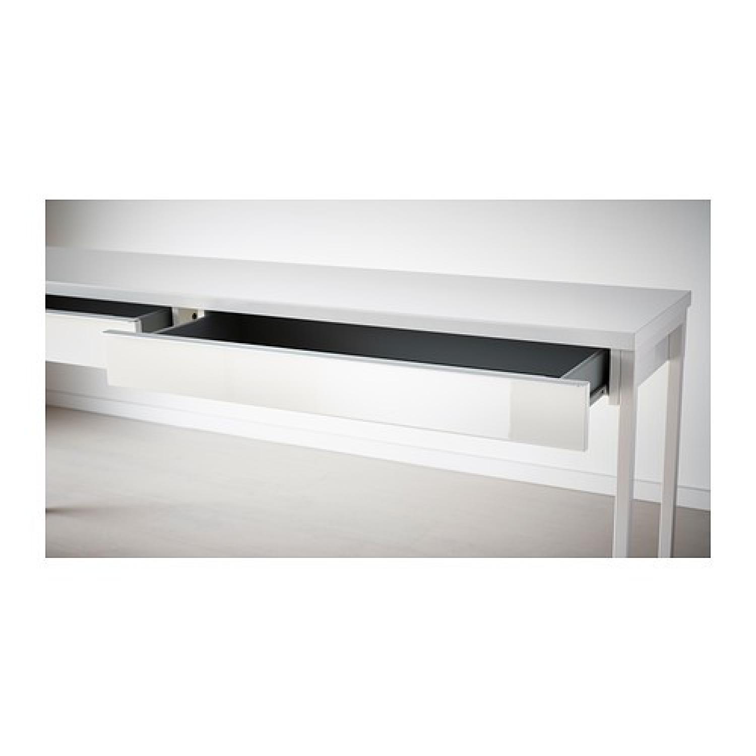 Ikea High Gloss White Desk - image-4
