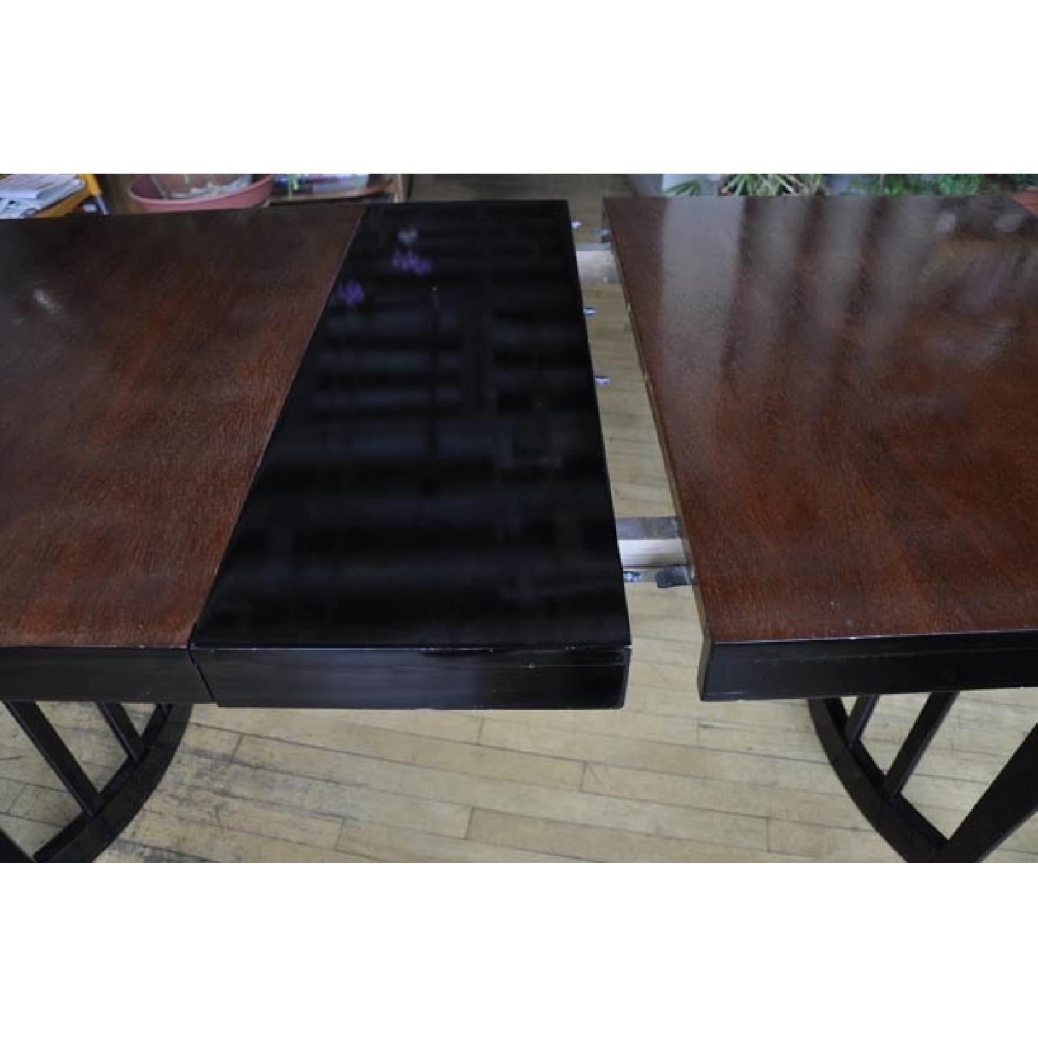 Art Deco Expandable Dining Room Table w/ 4 Chairs - AptDeco