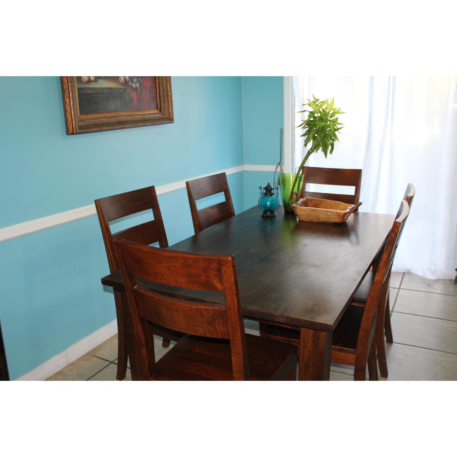 Crate & Barrel Basque Dining Table w/ 6 Chairs - image-5