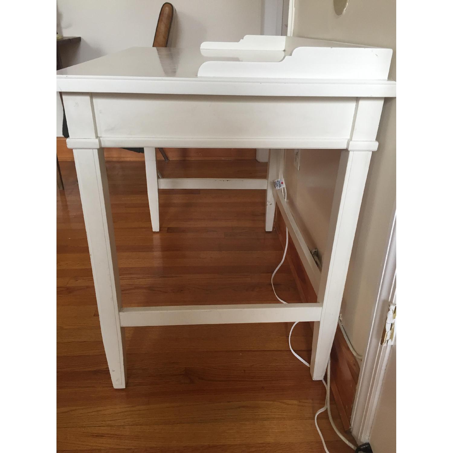 White Solid Wood Desk - image-2