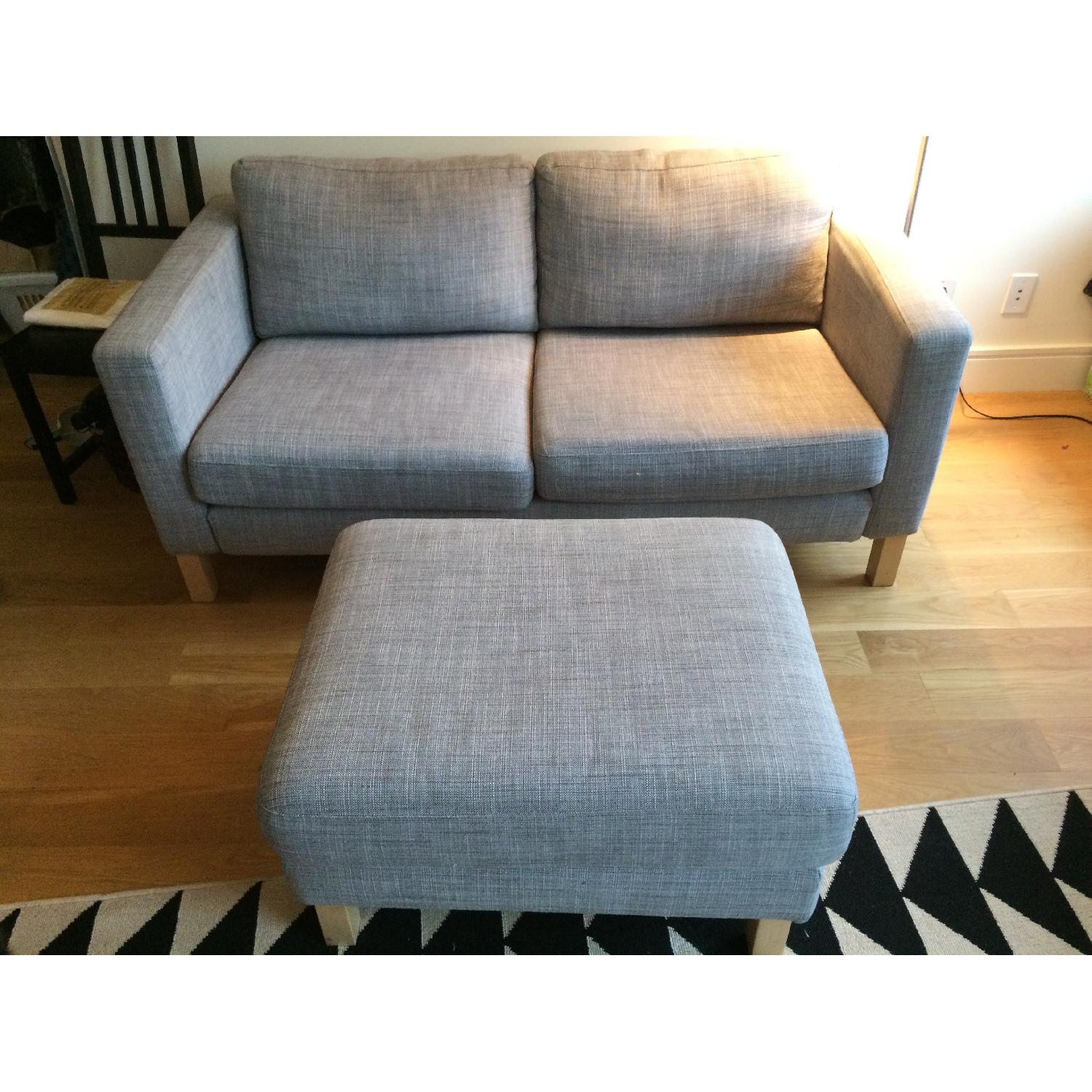 Ikea Loveseat & Ottoman - image-1