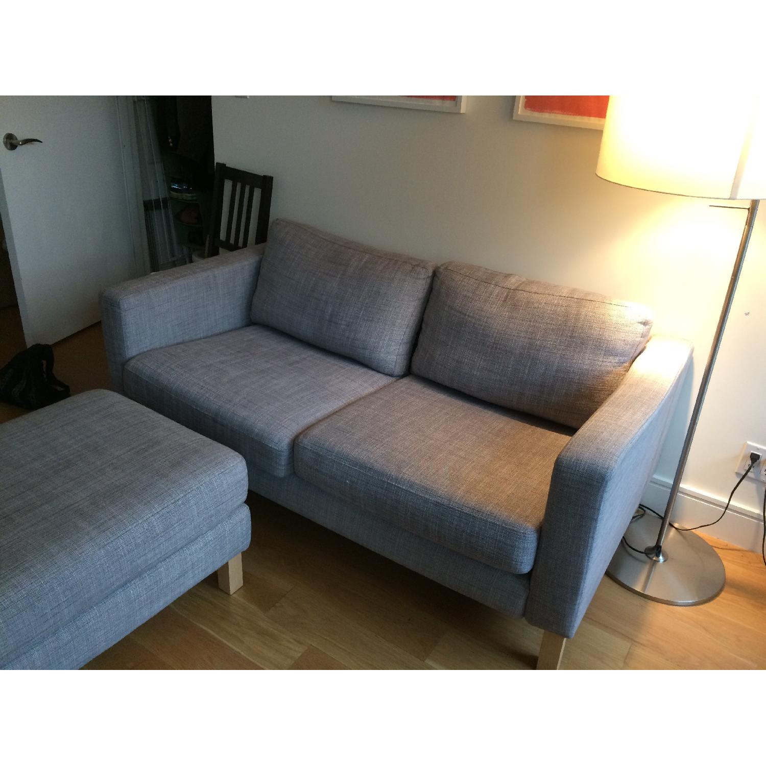 Ikea Loveseat & Ottoman - image-2