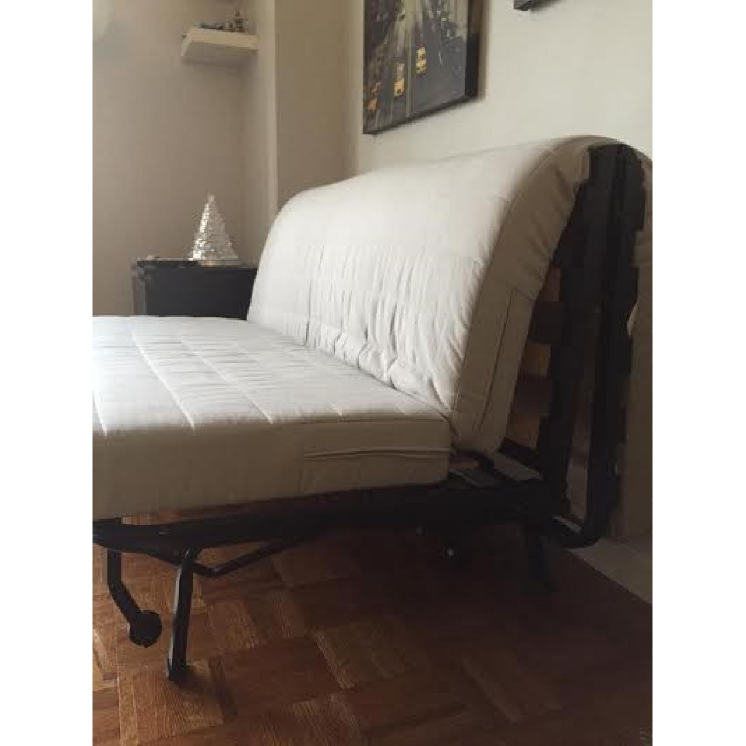 Ikea Lycksele Sofa Bed w/ Blue Cover - image-3