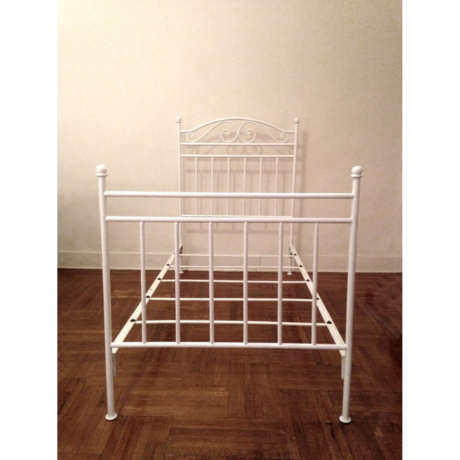 Vintage Wrought Iron Twin Bed Frame - image-1