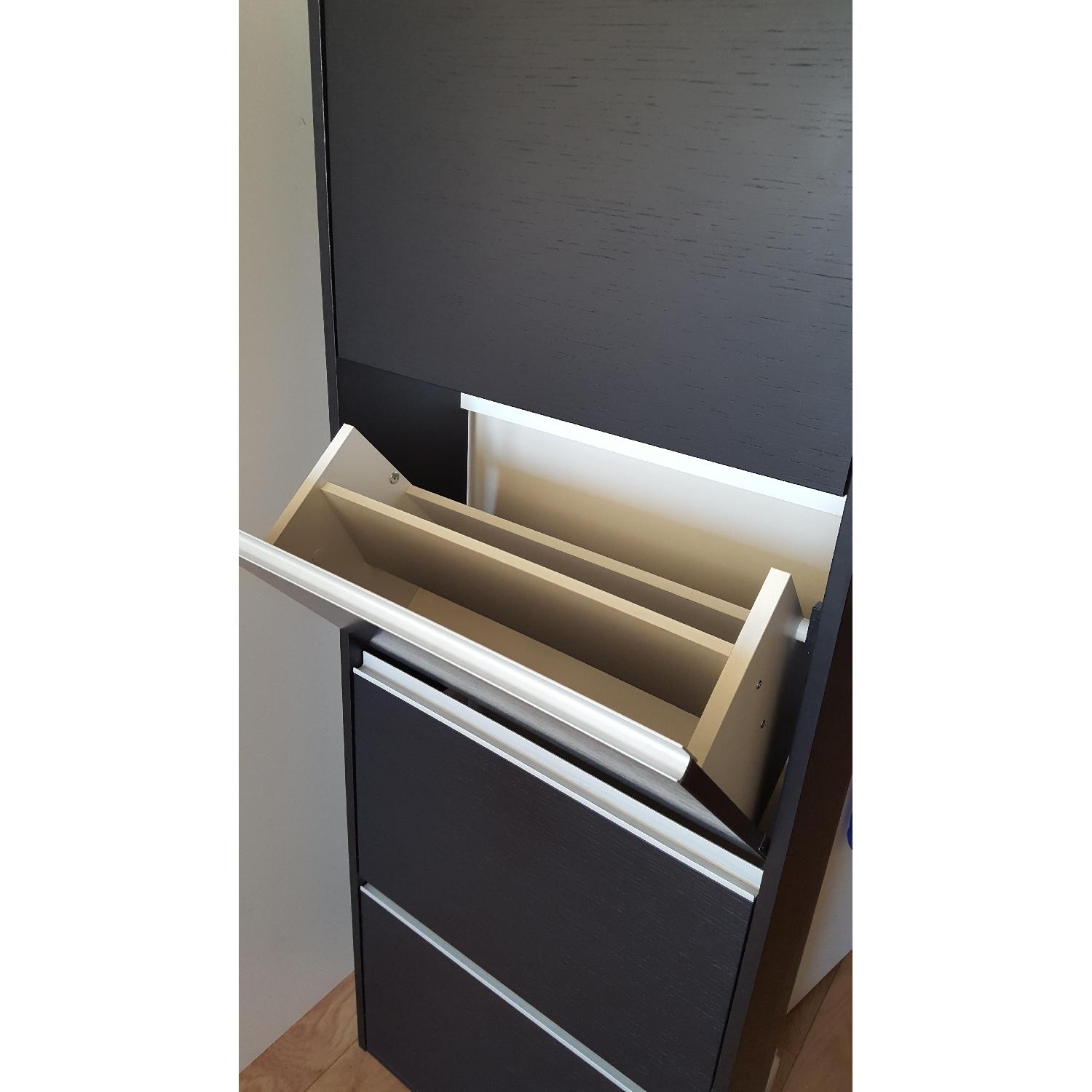 BoConcept Chocolate Wood & Chrome Shoe Cabinet - image-2