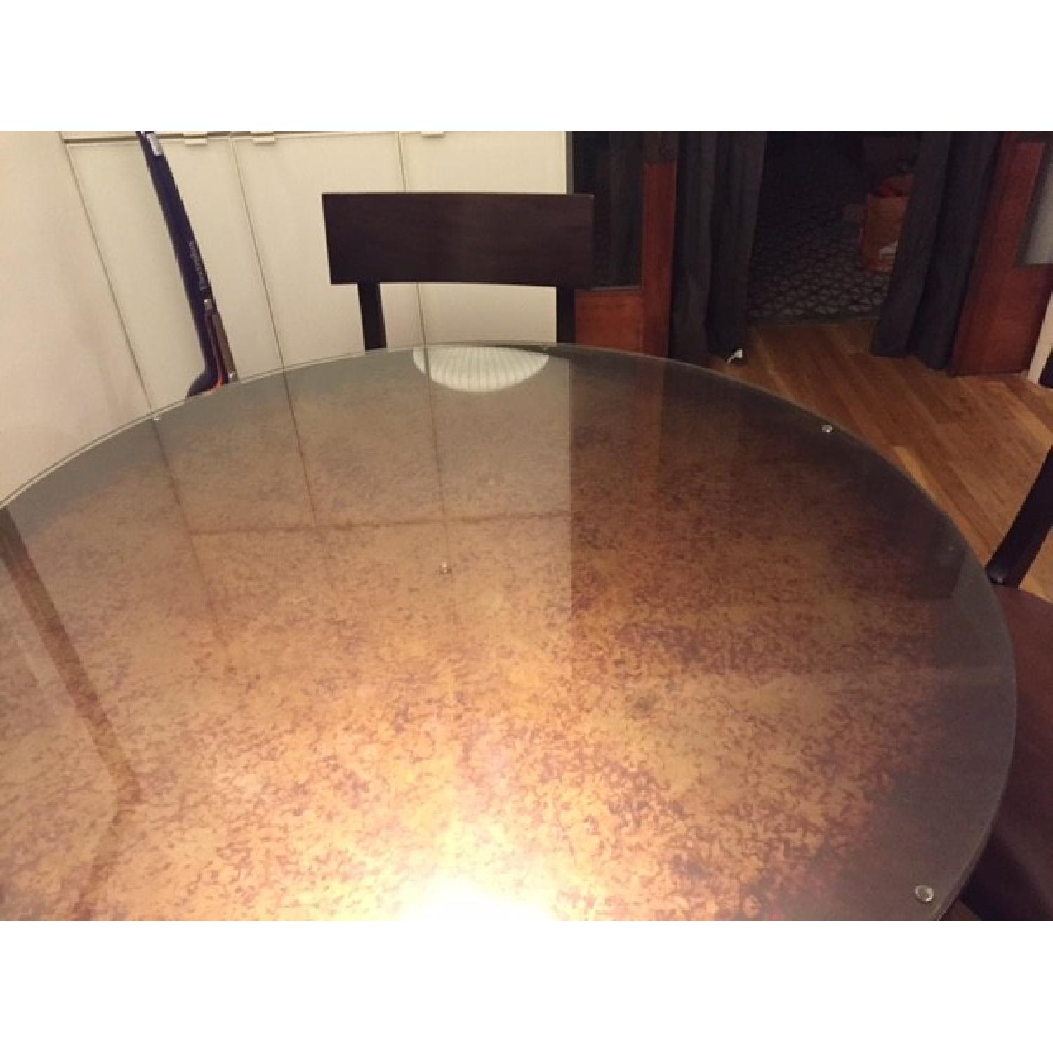 Crate & Barrel Copper Top Dining Table - image-5