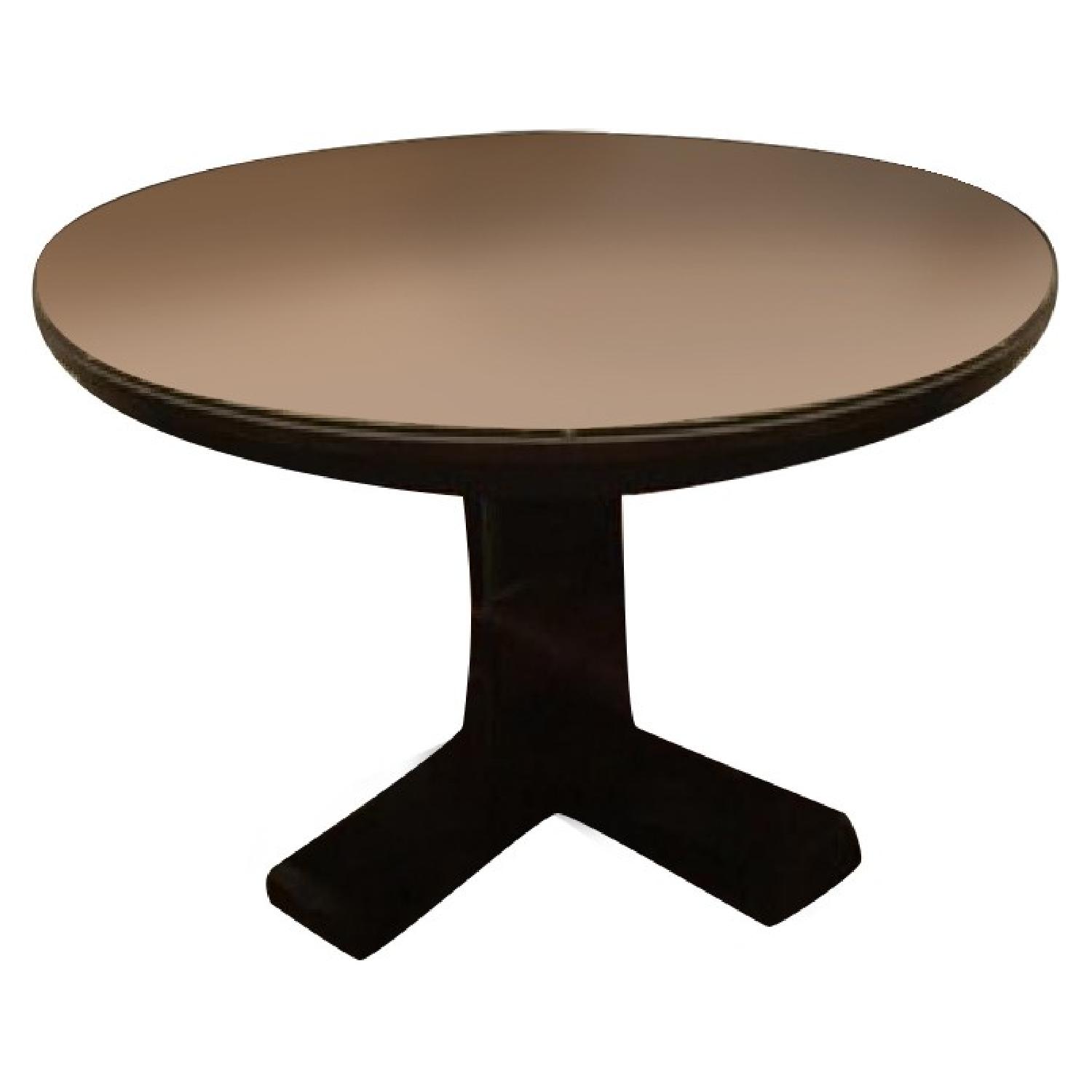 Crate & Barrel Copper Top Dining Table AptDeco