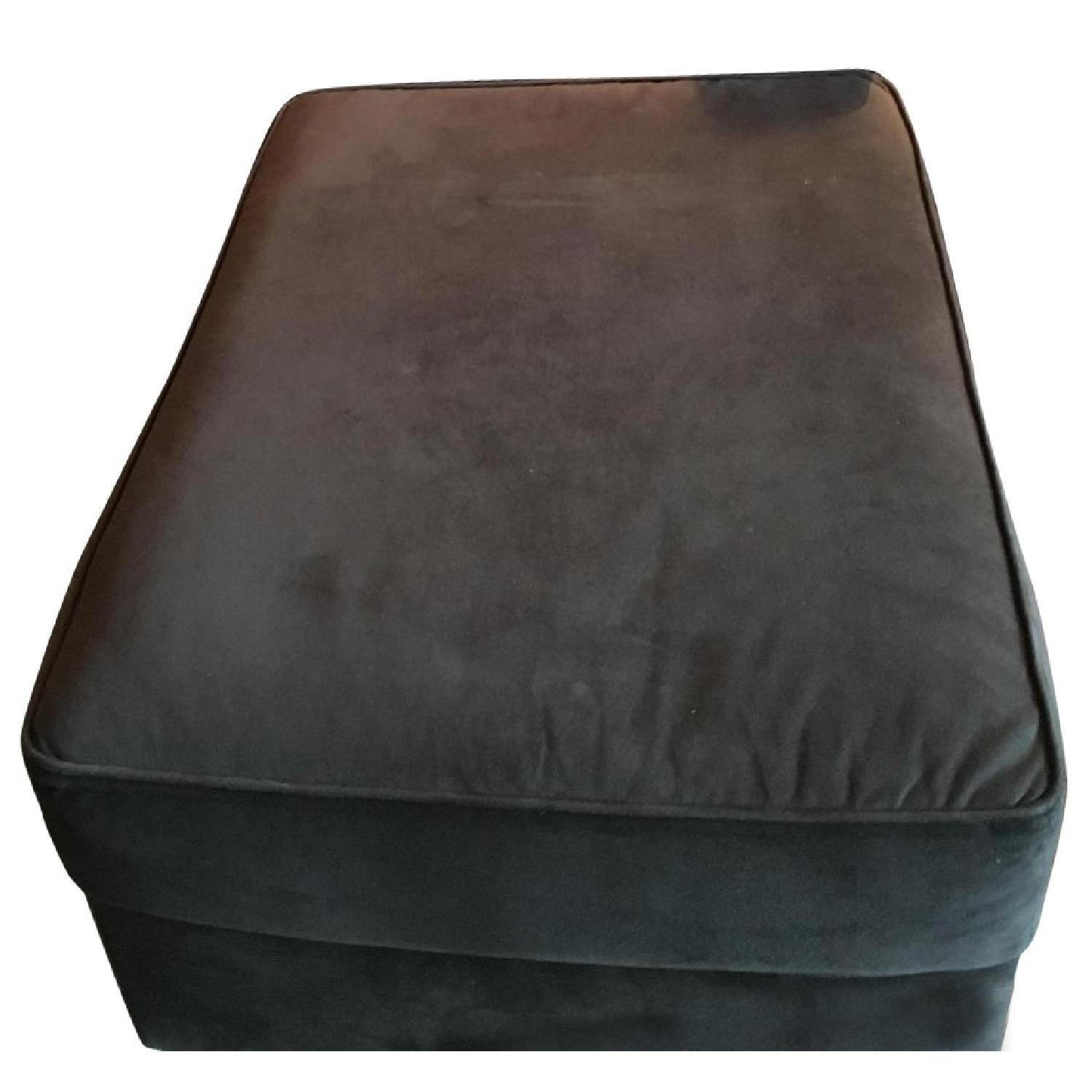 Raymour & Flanigan Parker Microfiber Queen Sleeper Sofa & Ottoman - image-4