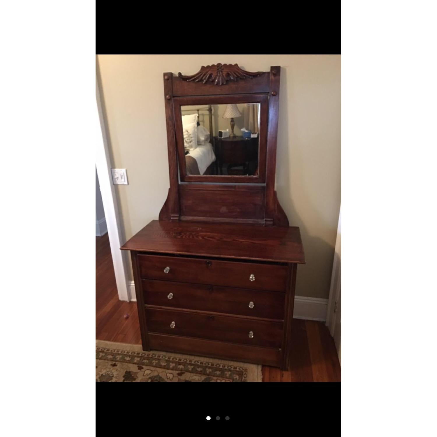 Antique Dresser w/ Mirror - image-1