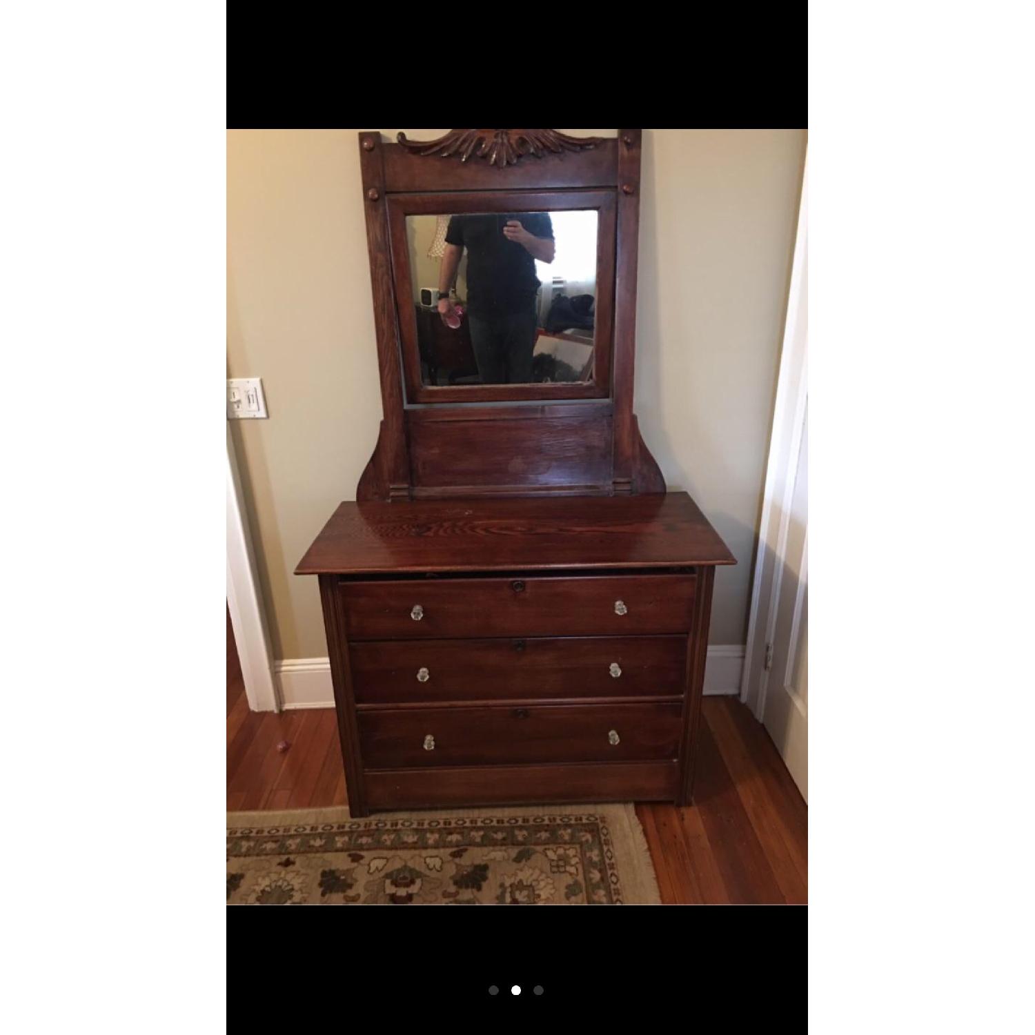Antique Dresser w/ Mirror - image-2