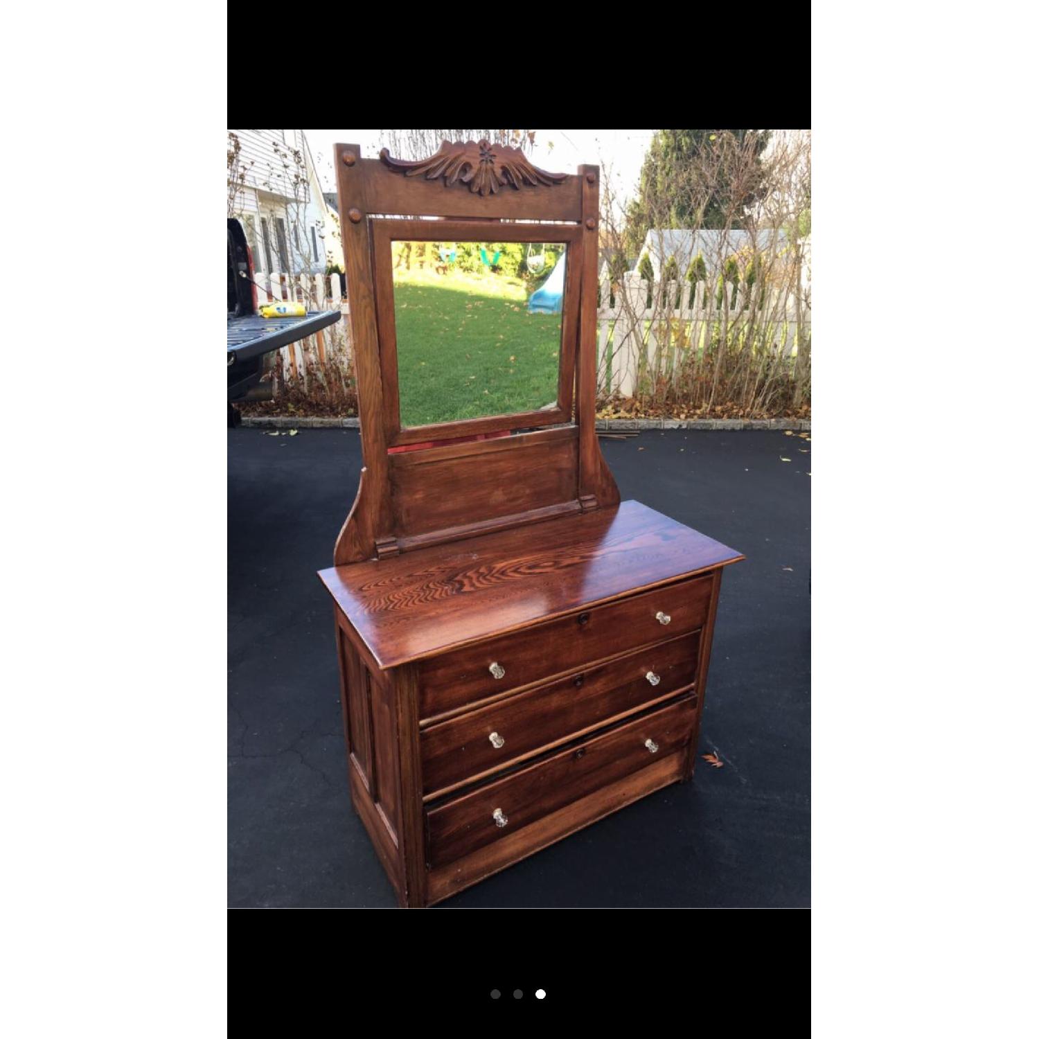 Antique Dresser w/ Mirror - image-3